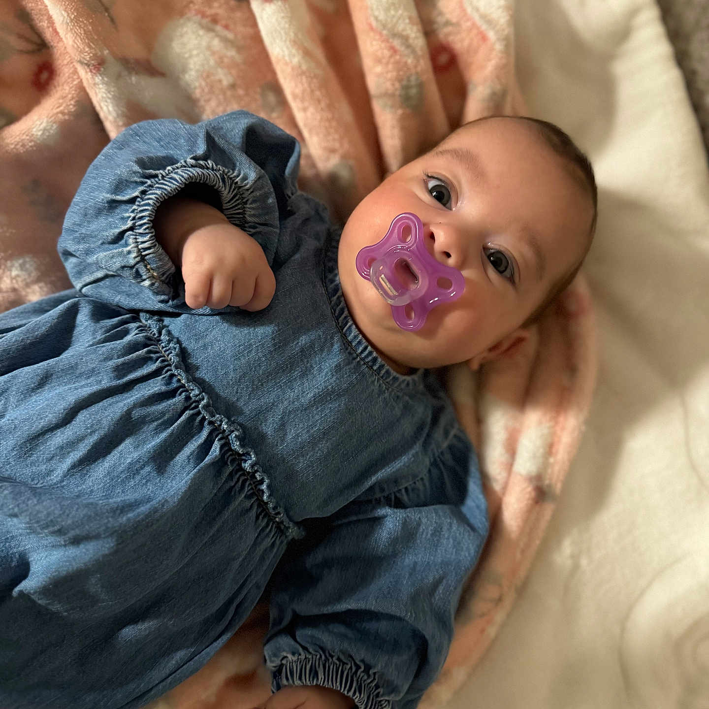 Gabriella joined the competition — help win amazing prizes! baby, blanket, bodypart, clothing, couch, face, finger, furniture, hand, happy, hat, head, knitwear, newborn, pants, person, photography, portrait, smile, sweater