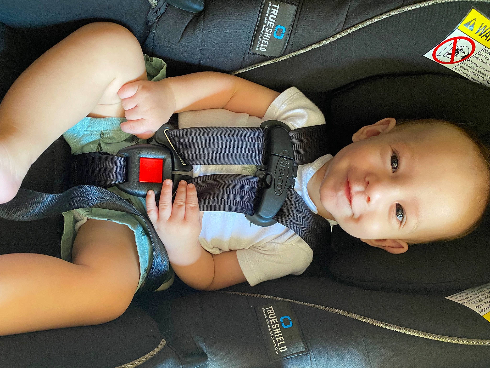 Jose joined the competition — help win amazing prizes! auto_part, baby_toddler_clothing, car_seat, chest, child, comfort, elbow, finger, gesture, human_body, joy, knee, mammal, mouth, nail, person, product, skin, thigh, toddler