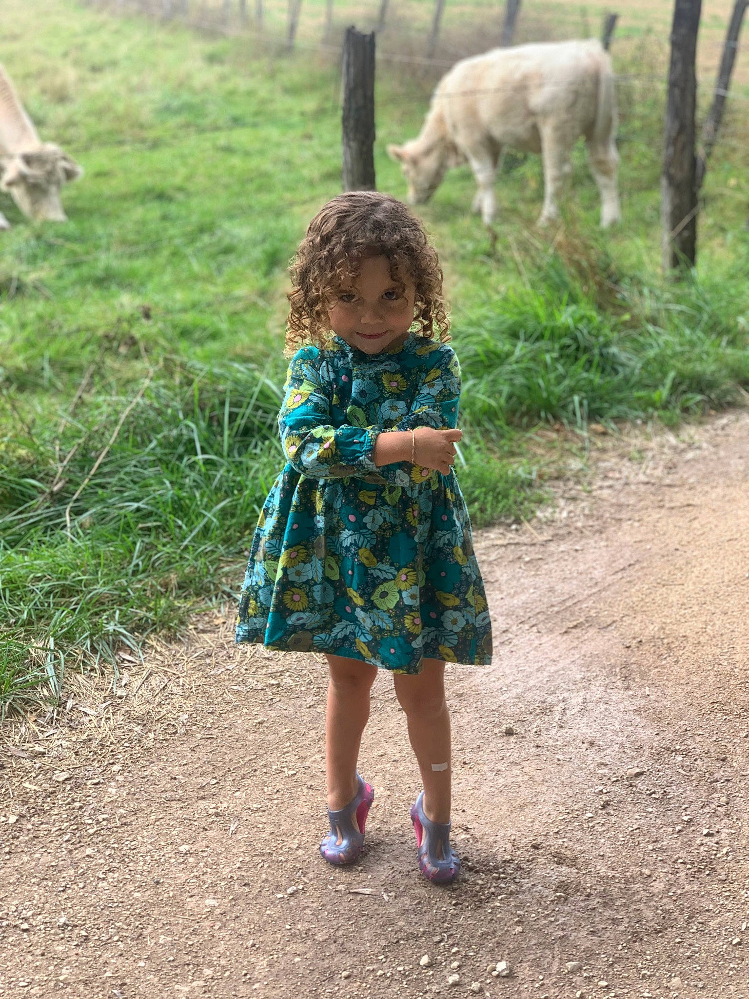 Eléna a rejoint le concours — aidez-le/la à gagner de superbes lots ! dress, fawn, fun, grass, grass_family, grassland, grazing, hand, joy, landscape, pack_animal, pattern, people_in_nature, person, plant, recreation, rural_area, sandal, sheep, terrestrial_animal