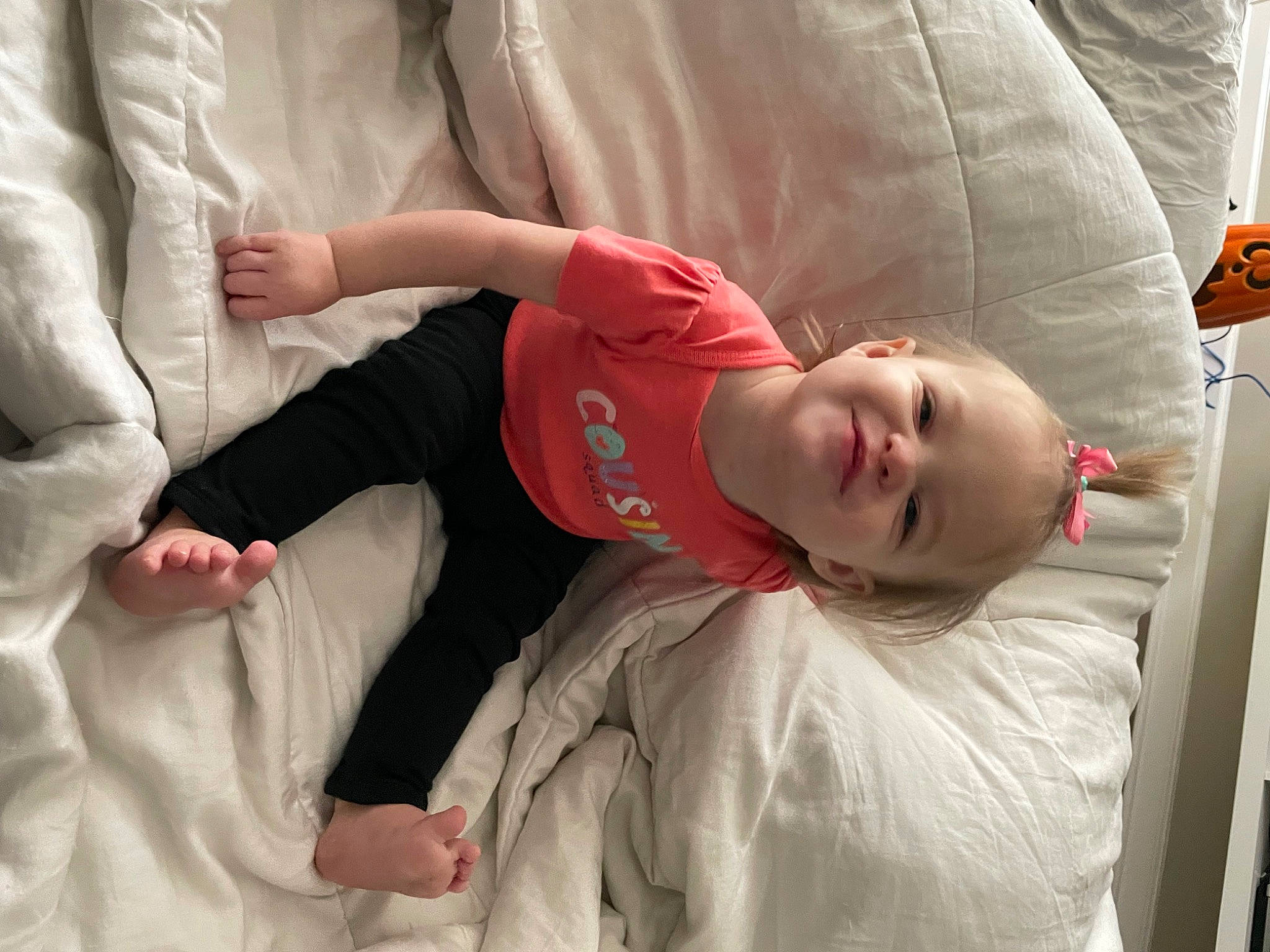 Ellie joined the competition — help win amazing prizes! arm, baby, comfort, couch, face, facial_expression, gesture, glasses, hand, head, human, human_body, joint, joy, mouth, people, person, skin, sleeve, smile