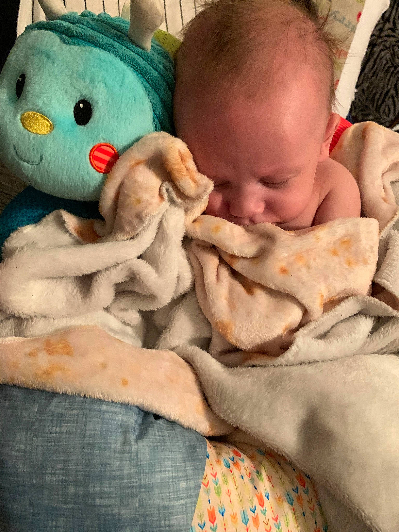 Rolland joined the competition — help win amazing prizes! baby, baby_sleeping, bedtime, birth, blanket, child, comfort, nap, person, sleep, stuffed_toy, toddler, toy