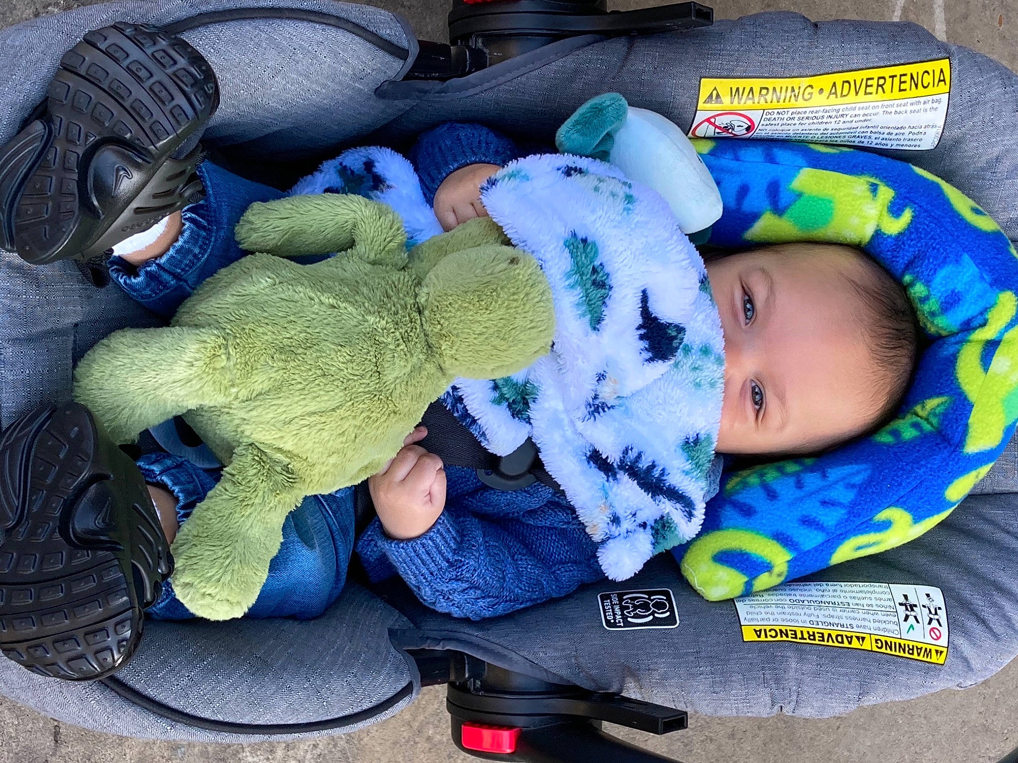Major is registered to the contest to win money with this photo: baby, baby_products, baby_safety, baby_sleeping, baby_toddler_clothing, baby_toys, bedtime, blue, child, comfort, electric_blue, head, mouth, nap, person, plush, room, stuffed_toy, toddler, toy