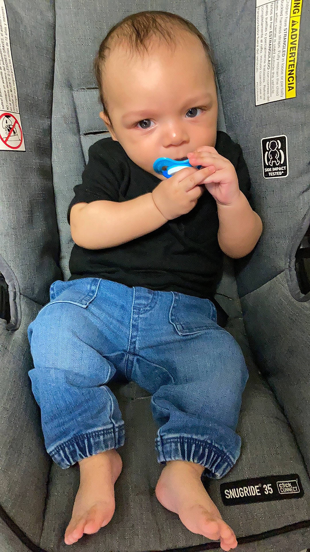 Major joined the competition — help win amazing prizes! baby, baby_toddler_clothing, cheek, child, comfort, denim, eye, face, gesture, hair, hairstyle, head, iris, nose, person, skin, sleeve, standing, t_shirt, thigh