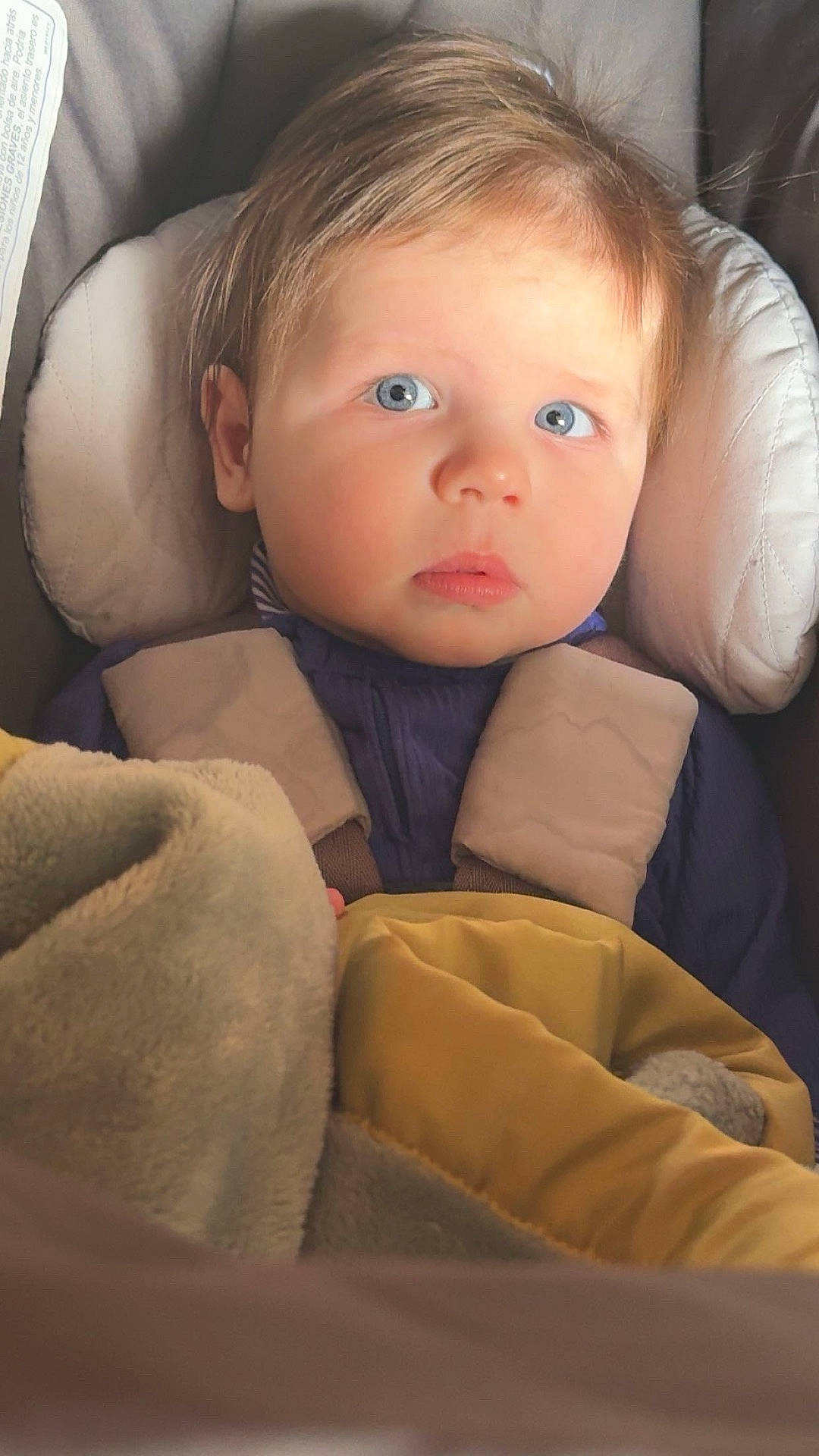 Aiden joined the competition — help win amazing prizes! baby, bed, bedroom, blanket, blonde, couch, cushion, face, furniture, hair, head, homedecor, indoors, newborn, person, photography, pillow, portrait, quilt, sleeping