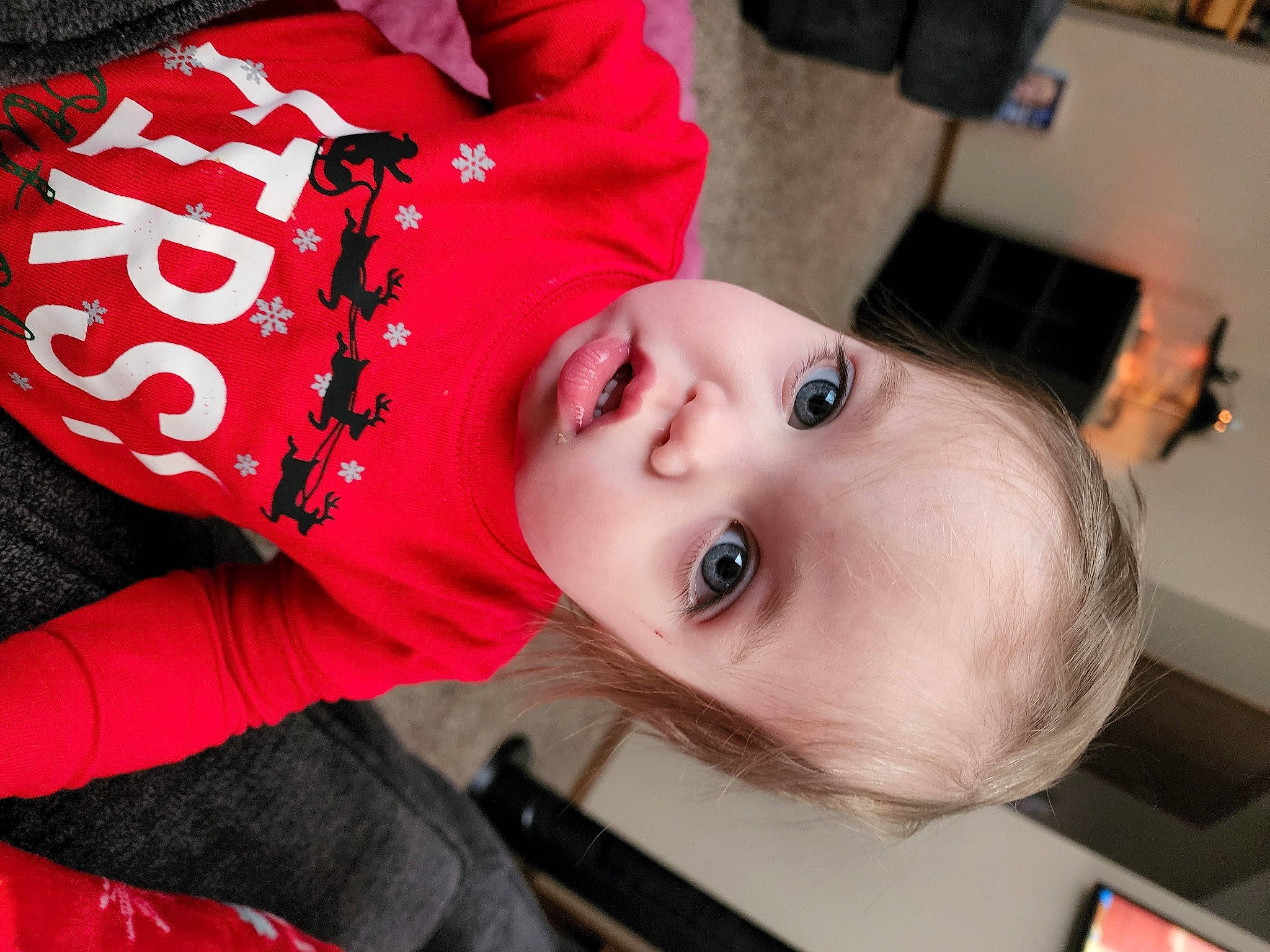 Cara joined the competition — help win amazing prizes! baby, baby_products, baby_toddler_clothing, carmine, cheek, child, comfort, eyelash, fun, happy, lip, magenta, mouth, nose, person, room, skin, sleeve, toddler
