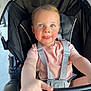 Jack joined the competition — help win amazing prizes! toddler, child, stroller, baby, blue_eyes, pink_shirt, safety_harness, cute, rosy_cheeks, face, hand, outdoor, daylight, playful, expression, seat, person, infant, young_child, portrait