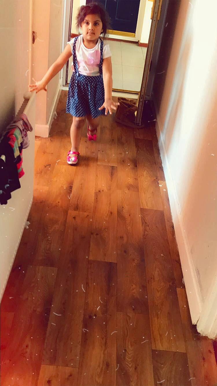 Ayesha joined the competition — help win amazing prizes! dress, floor, flooring, hardwood, laminate_flooring, pattern, person, plywood, room, varnish, wood, wood_flooring, wood_stain