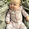 baby, infant, smile, onesie, blanket, hammock, outdoor, cozy, cute, child, soft, relaxing, face, happy, person, portrait, clothing, babywear, nature, comfort