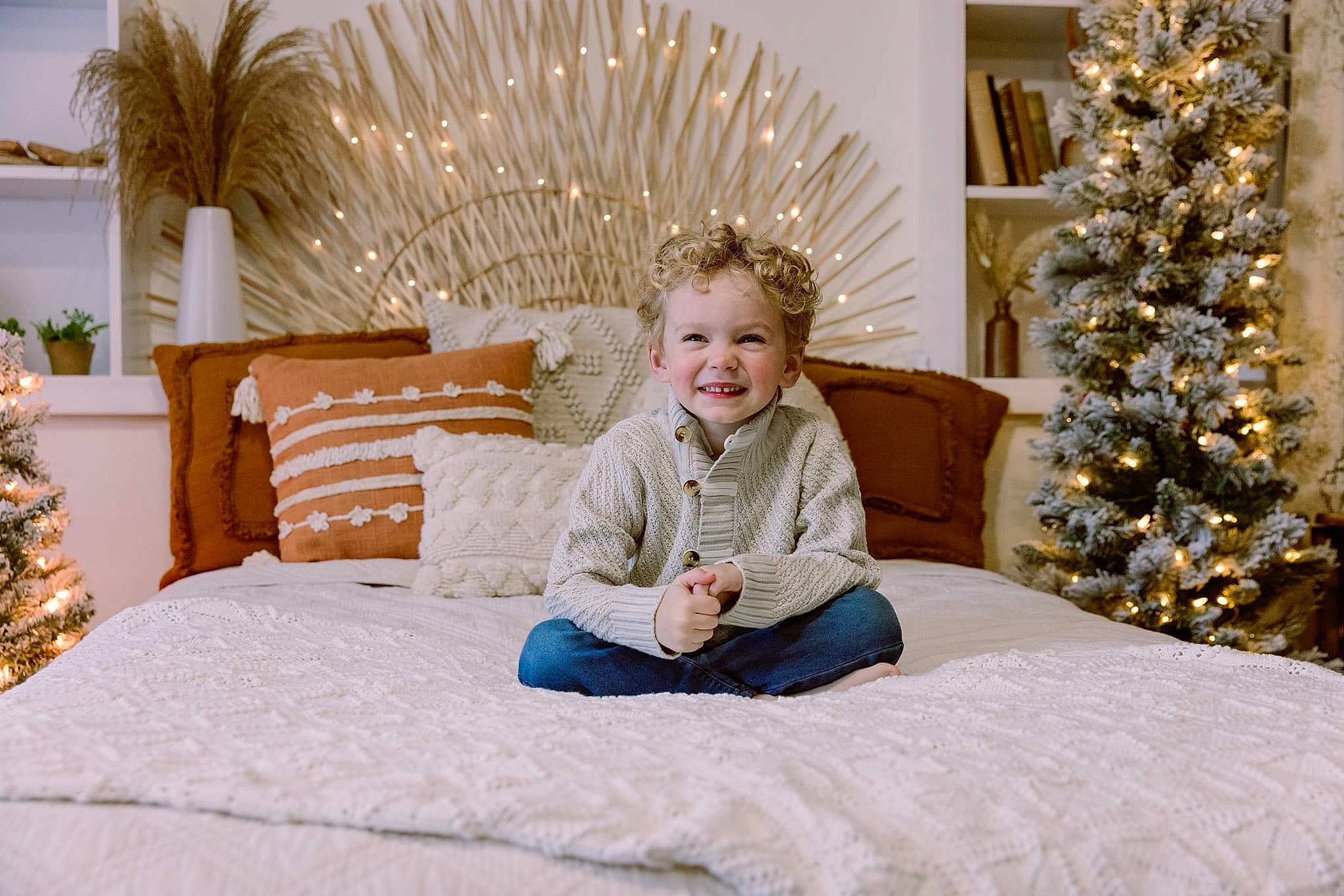 Leonardo joined the competition — help win amazing prizes! chair, child, christmas_decoration, comfort, event, flooring, fun, grass, happy, holiday, home, joy, ornament, person, plant, room, sitting, smile, toddler, tree