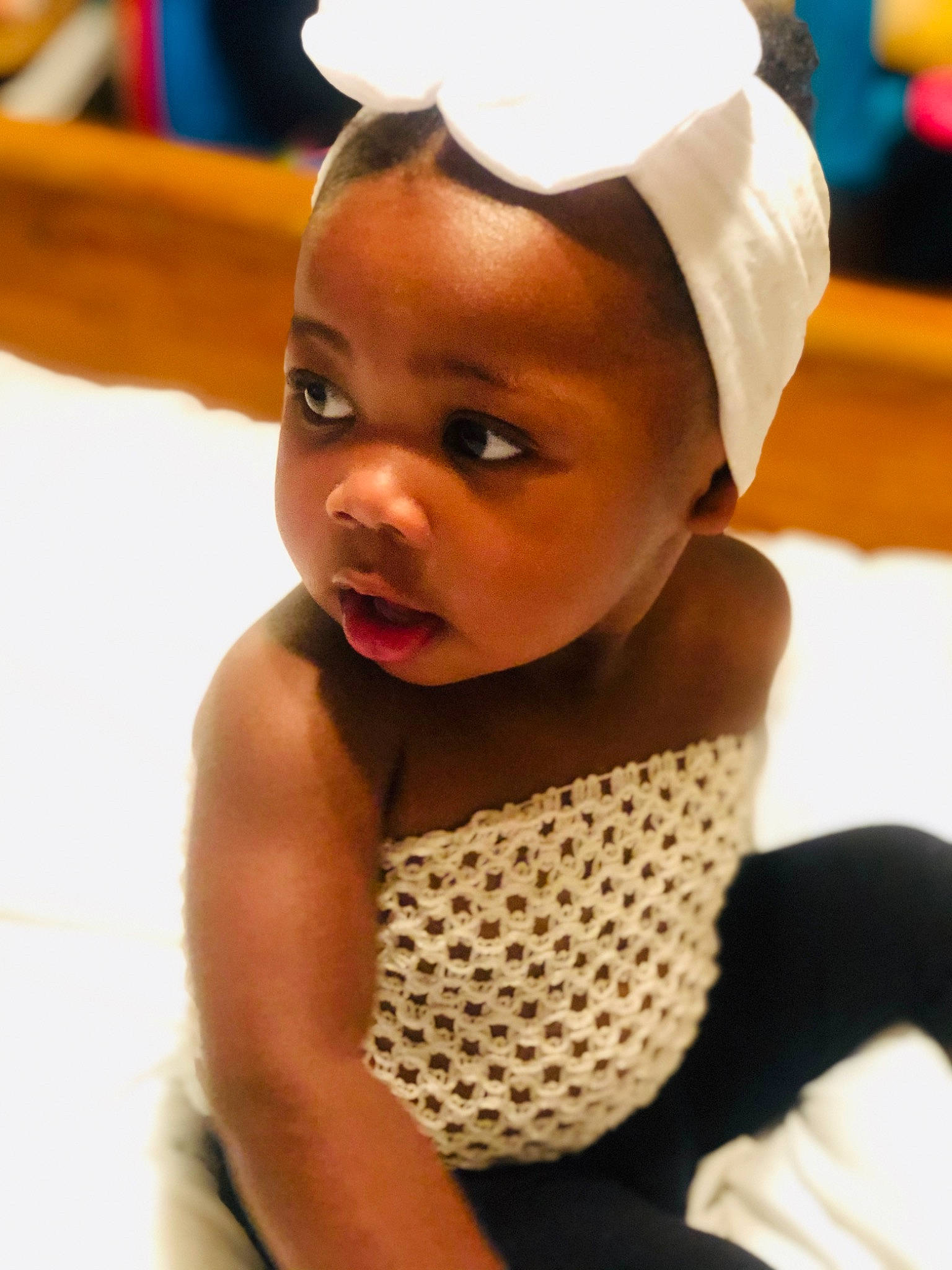 Miyah is registered to the contest to win money with this photo: baby, child, headgear, person, toddler