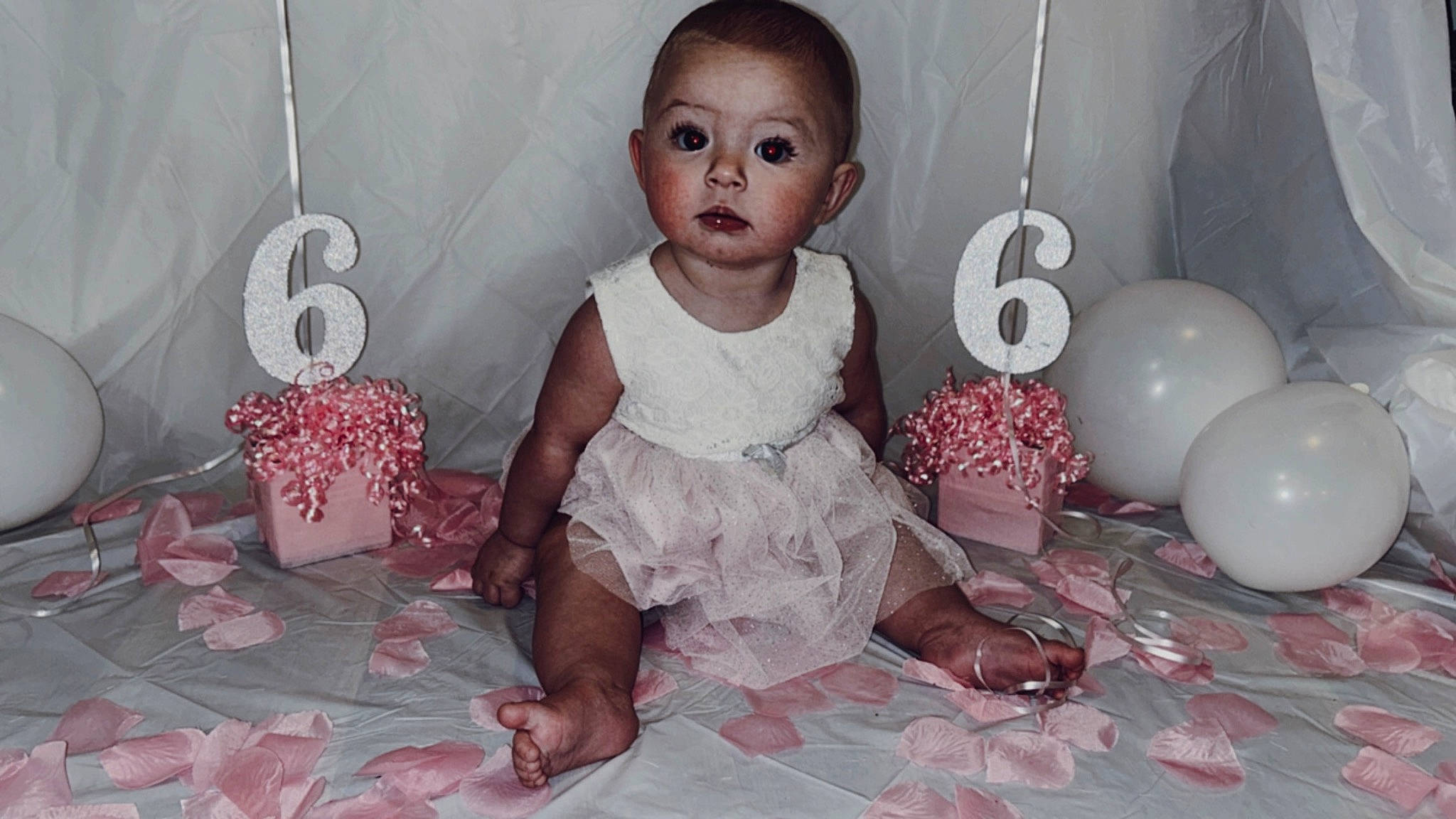 Ember joined the competition — help win amazing prizes! baby, baby_toddler_clothing, balloon, beauty, child, design, event, flash_photography, grey, happy, pattern, person, pink, product, room, sitting, sleeve, snapshot, textile, toddler