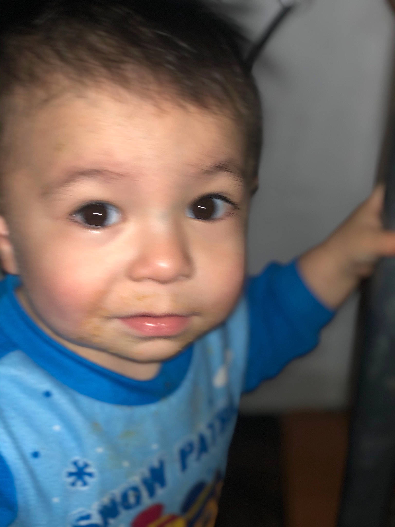 Marcus Jr. is registered to the contest to win money with this photo: baby, baby_toddler_clothing, black_hair, cheek, child, chin, cool, eye, eyebrow, eyelash, forehead, hairstyle, iris, lip, mouth, nose, organ, person, skin, sleeve