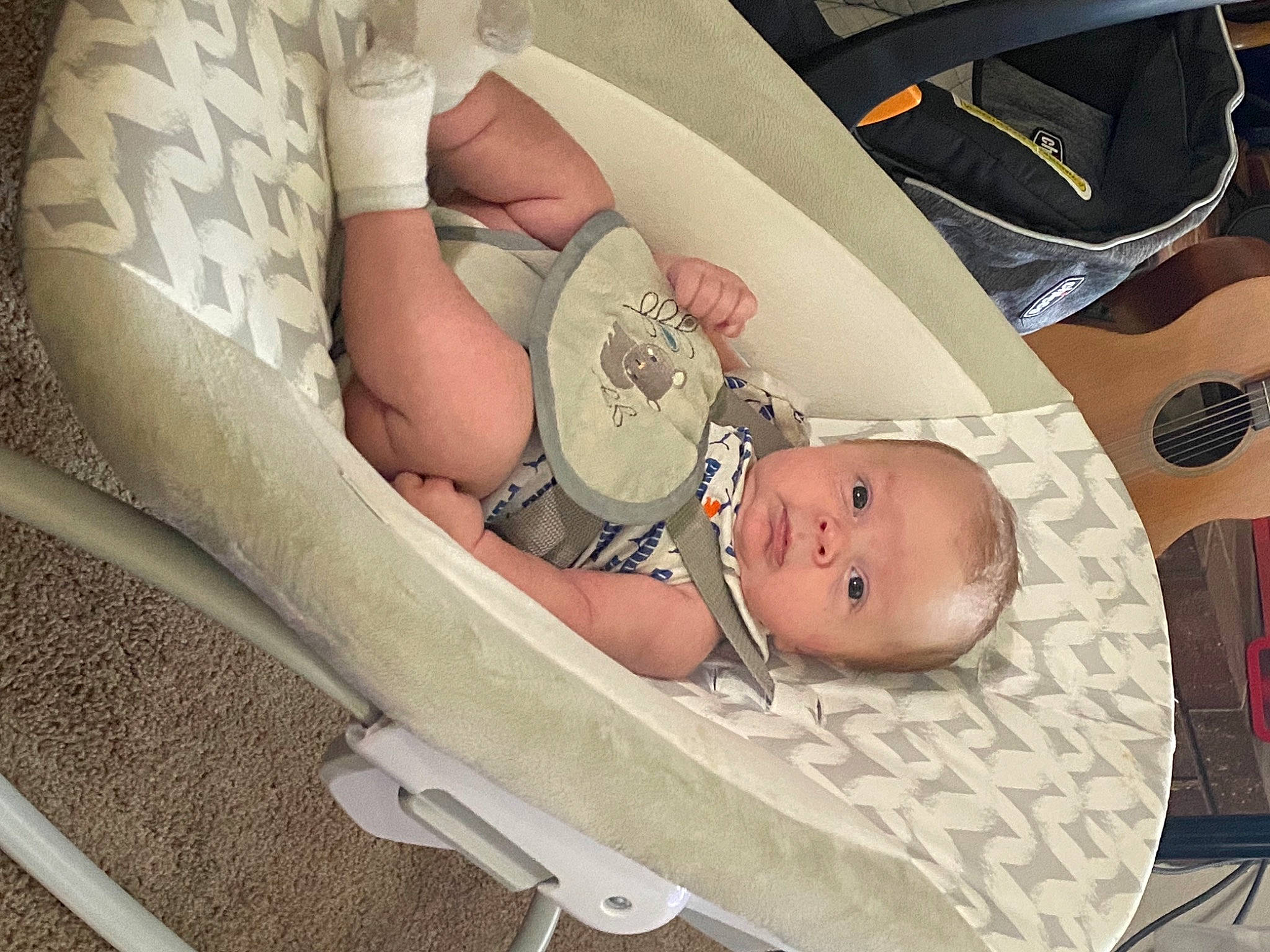 Wyatt joined the competition — help win amazing prizes! baby, baby_carriage, baby_products, baby_safety, baby_sleeping, baby_toddler_clothing, bedtime, child, comfort, eye, health_care, human_body, infant_bed, linens, pattern, person, room, service, sleep, thigh