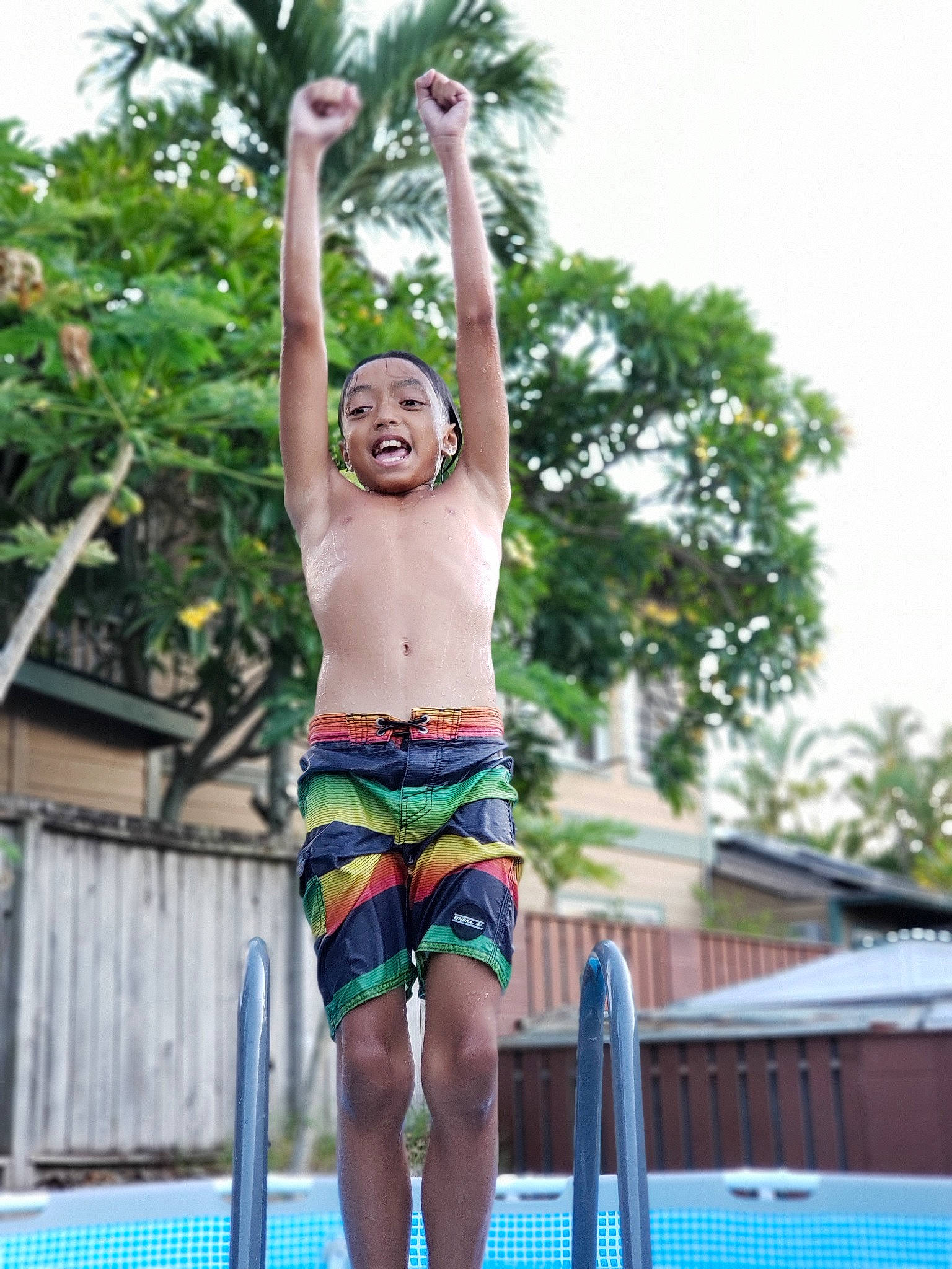 Fijay is registered to the contest to win money with this photo: barechested, board_short, diving, fun, headwear, joy, leisure, male, muscle, park, person, recreation, shorts, summer, swimming_pool, swimwear, trunks, vacation, water_park