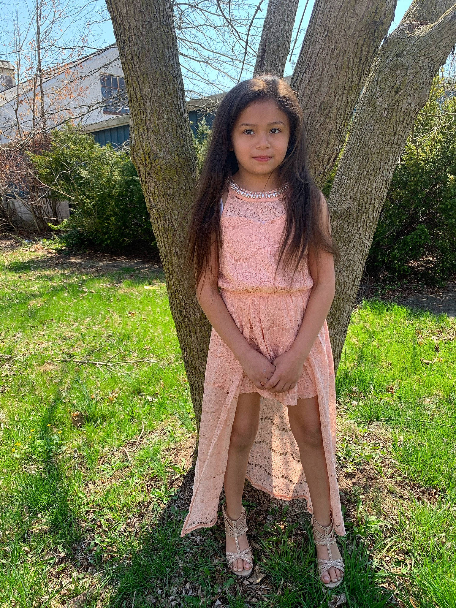 Cielo joined the competition — help win amazing prizes! barefoot, black_hair, brown_hair, eye, fashion_design, fawn, grass, grassland, human_leg, joy, long_hair, people_in_nature, person, plant, sky, sleeve, thigh, tree, trunk, waist