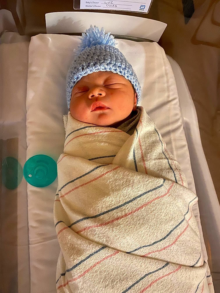 Jaysen joined the competition — help win amazing prizes! baby, baby_products, baby_safety, baby_sleeping, baby_toddler_clothing, beanie, bedding, bedtime, blanket, child, comfort, face, hat, headwear, knit_cap, linens, pattern, person, room, sleeve