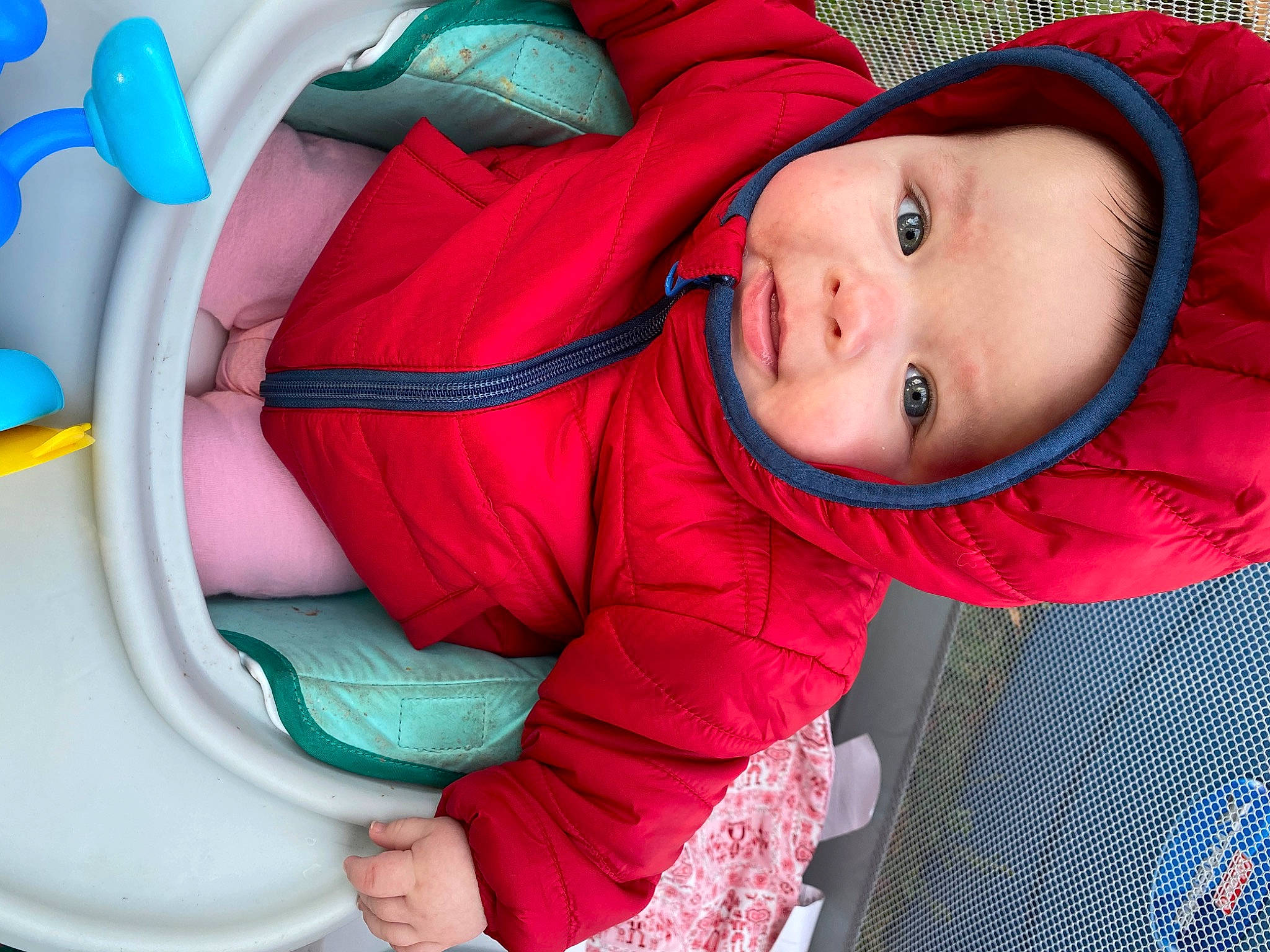 Clara is registered to the contest to win money with this photo: baby, cheek, child, person, pink, red, skin, toddler