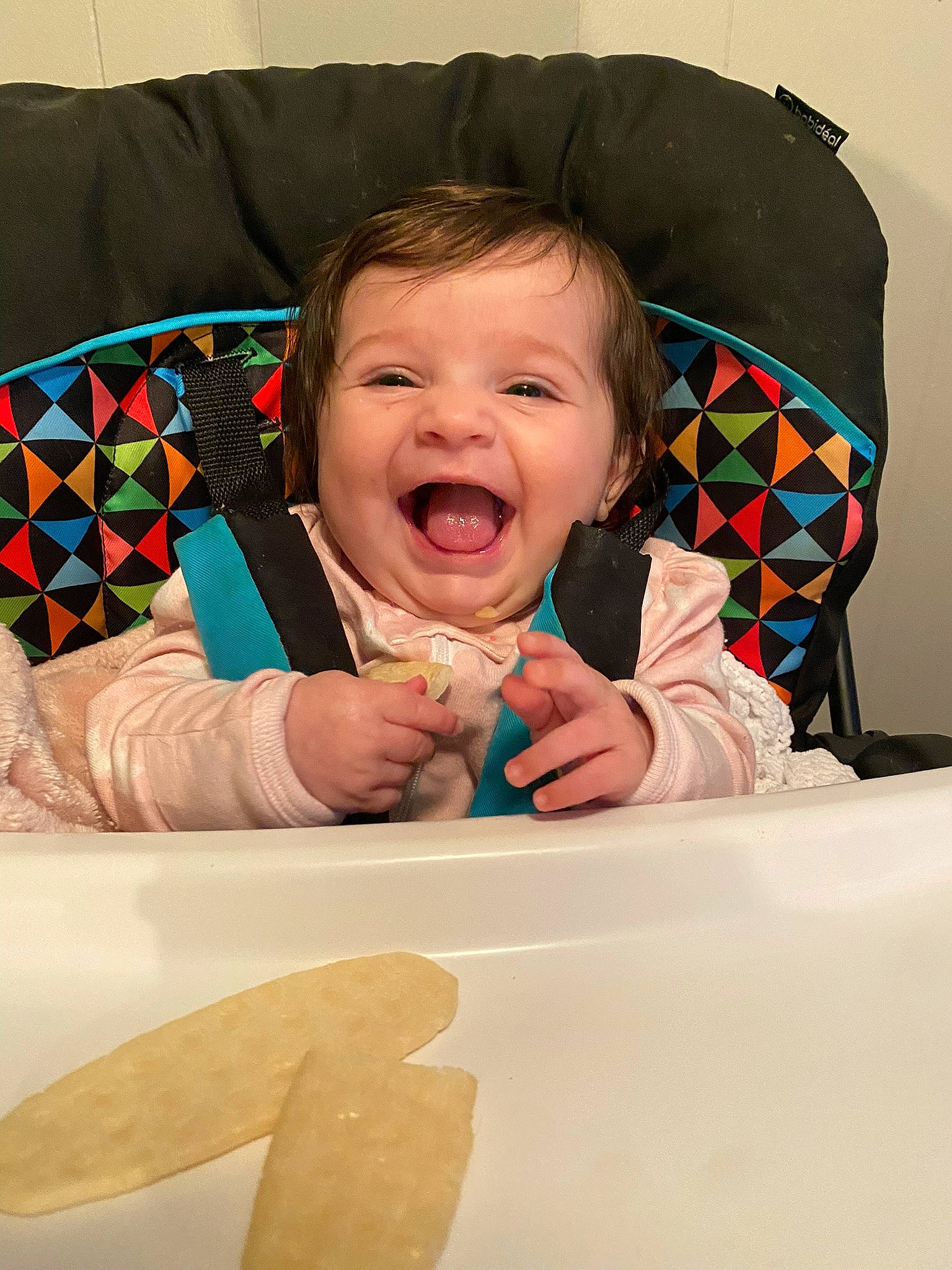 Baylor joined the competition — help win amazing prizes! baby, baby_laughing, baby_products, baby_toddler_clothing, chair, cheek, child, comfort, couch, event, facial_expression, finger, fun, happy, human_body, person, sitting, sleeve, smile, tableware