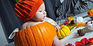 Noah joined the competition — help win amazing prizes! autumn_leaves, baby, baby_in_pumpkin, celebration, child, costume, cute, fall_decor, festive, holiday, indoor, knitted_hat, orange_hat, pine_cones, portrait, pumpkin, seasonal, small_pumpkins, soft_lighting, table_decor