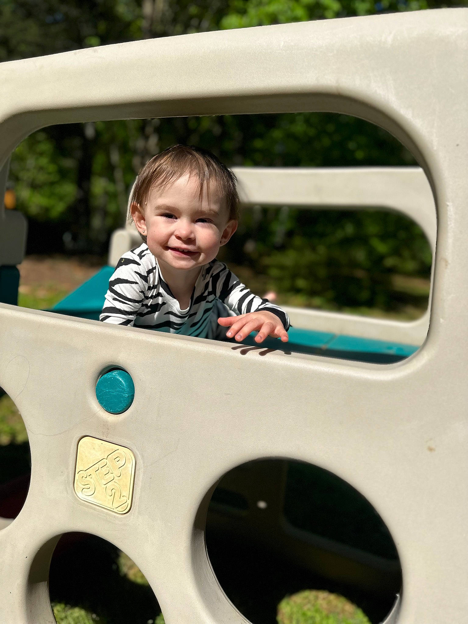 Aurora joined the competition — help win amazing prizes! automotive_tire, baby_toddler_clothing, beauty, child, fun, grass, green, hairstyle, happy, joy, leisure, motor_vehicle, person, photograph, playground, product, recreation, smile, snapshot, toddler