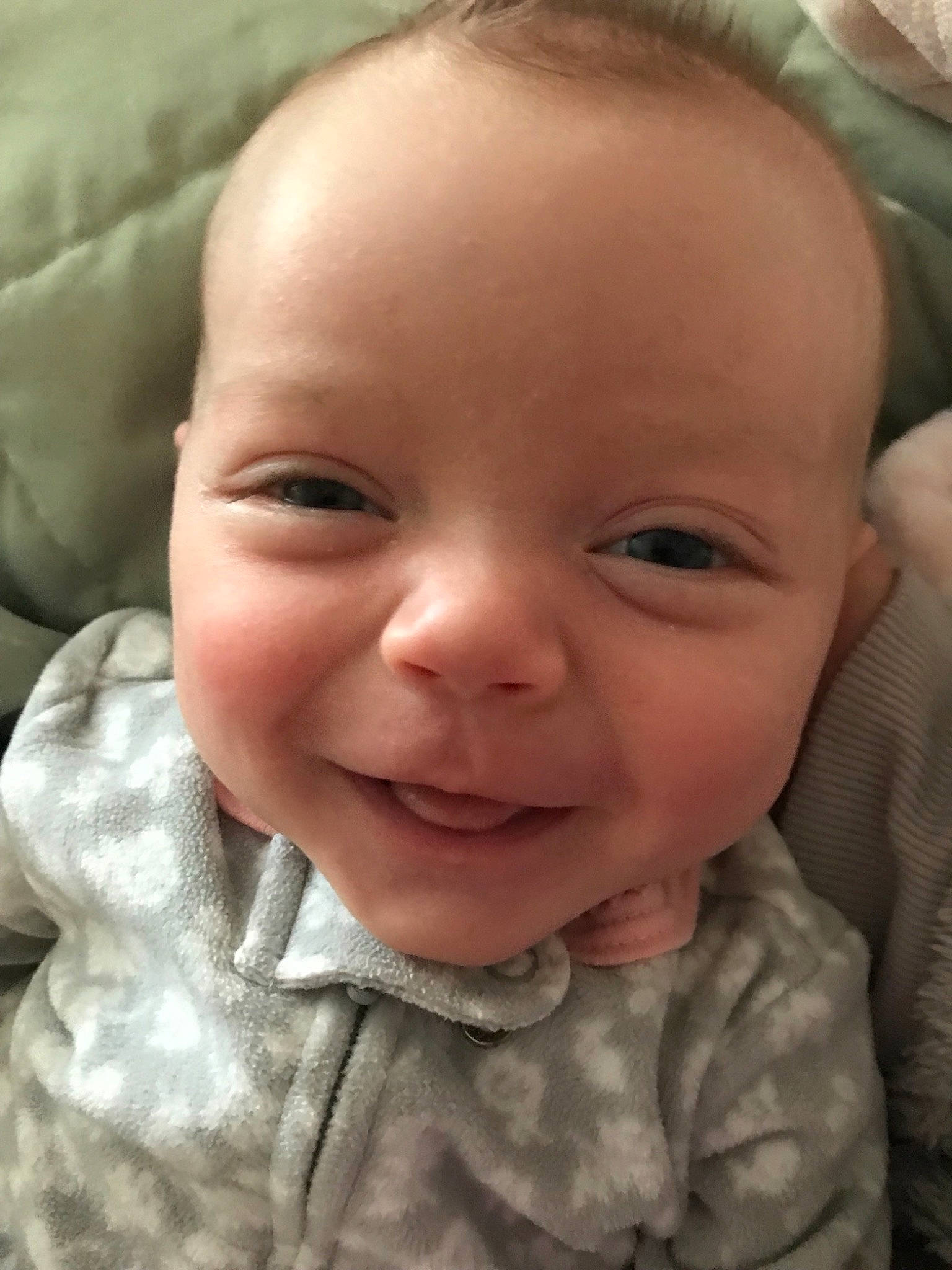 Olivia Hope is registered to the contest to win money with this photo: baby, baby_making_funny_faces, cheek, child, chin, ear, eye, eyebrow, face, facial_expression, forehead, hair, head, joy, lip, mouth, nose, organ, person, skin