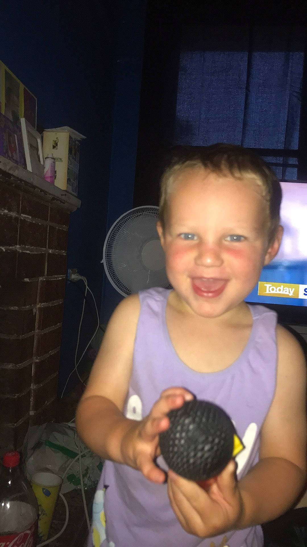 Noah joined the competition — help win amazing prizes! audio_equipment, chair, chest, child, dessert, event, finger, fruit, fun, happy, joy, nail, necklace, party, person, room, shipping_box, smile, sweetness, thumb