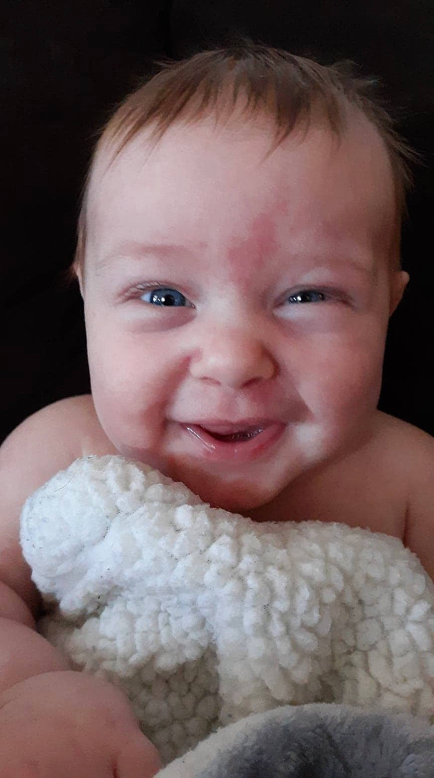 Kayden is registered to the contest to win money with this photo: baby, baby_making_funny_faces, beauty, cheek, child, chin, eye, eyebrow, face, facial_expression, hand, head, lip, mouth, nose, person, portrait_photography, skin, smile, toddler