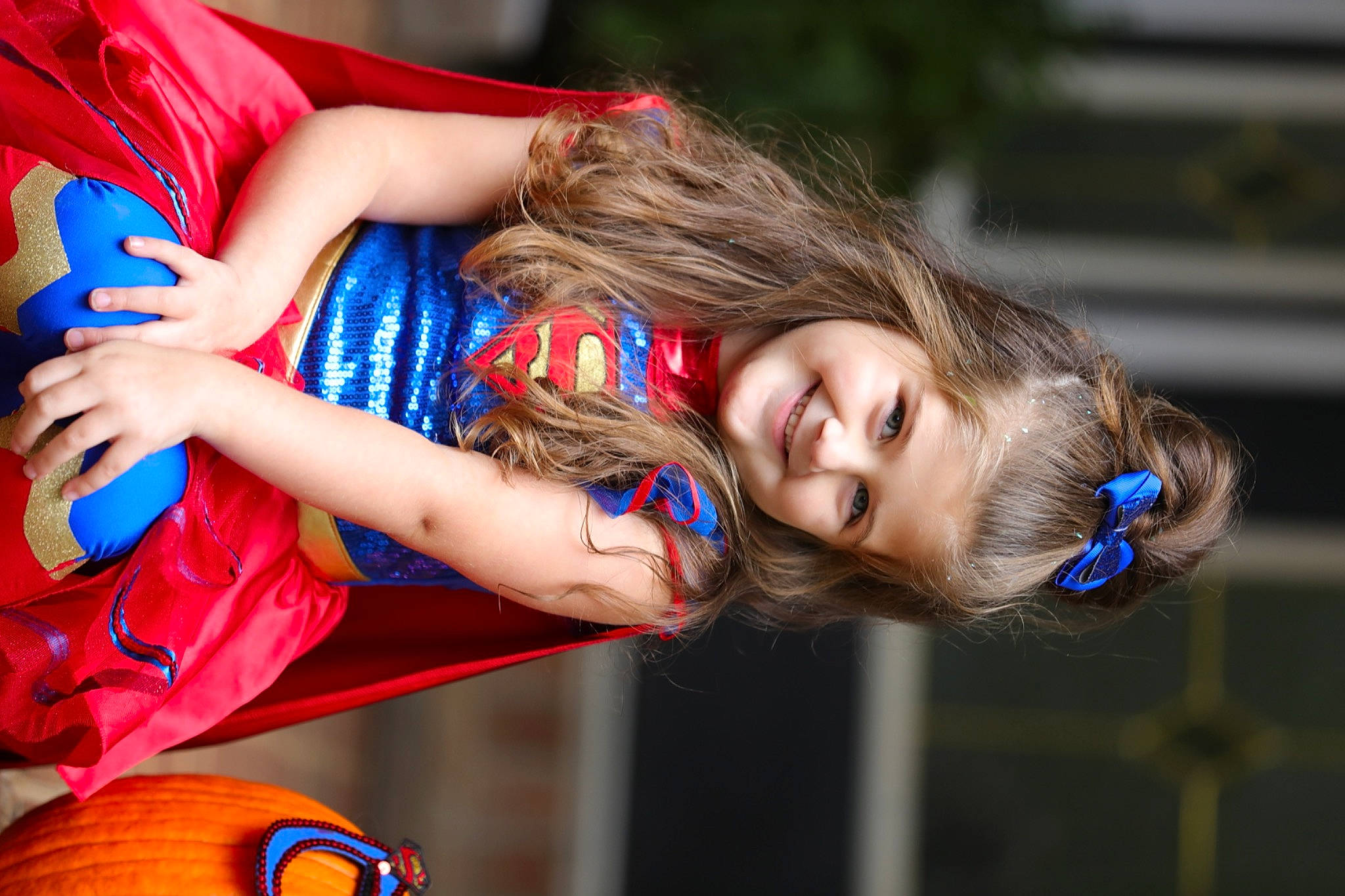 Addi joined the competition — help win amazing prizes! arm, blond, child, dress, electric_blue, facial_expression, flash_photography, fun, hairstyle, hand, happy, human_leg, joy, long_hair, orange, people, person, red, smile, street_fashion