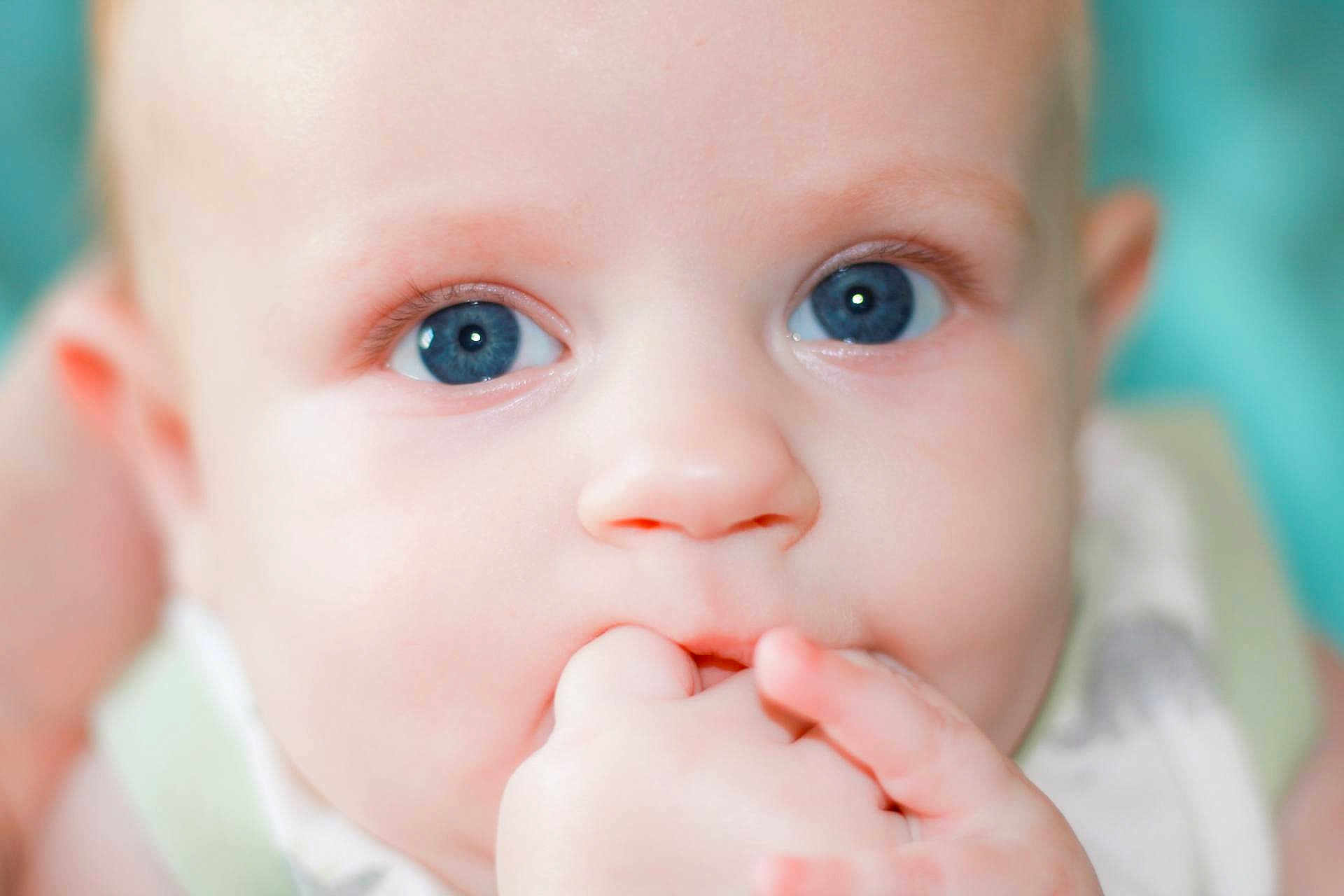 Axton is registered to the contest to win money with this photo: baby, close_up, face, blue_eyes, fingers, infant, cute, skin, portrait, child, expression, hand, young, soft_focus, innocent, sucking, person, head, mouth, adorable