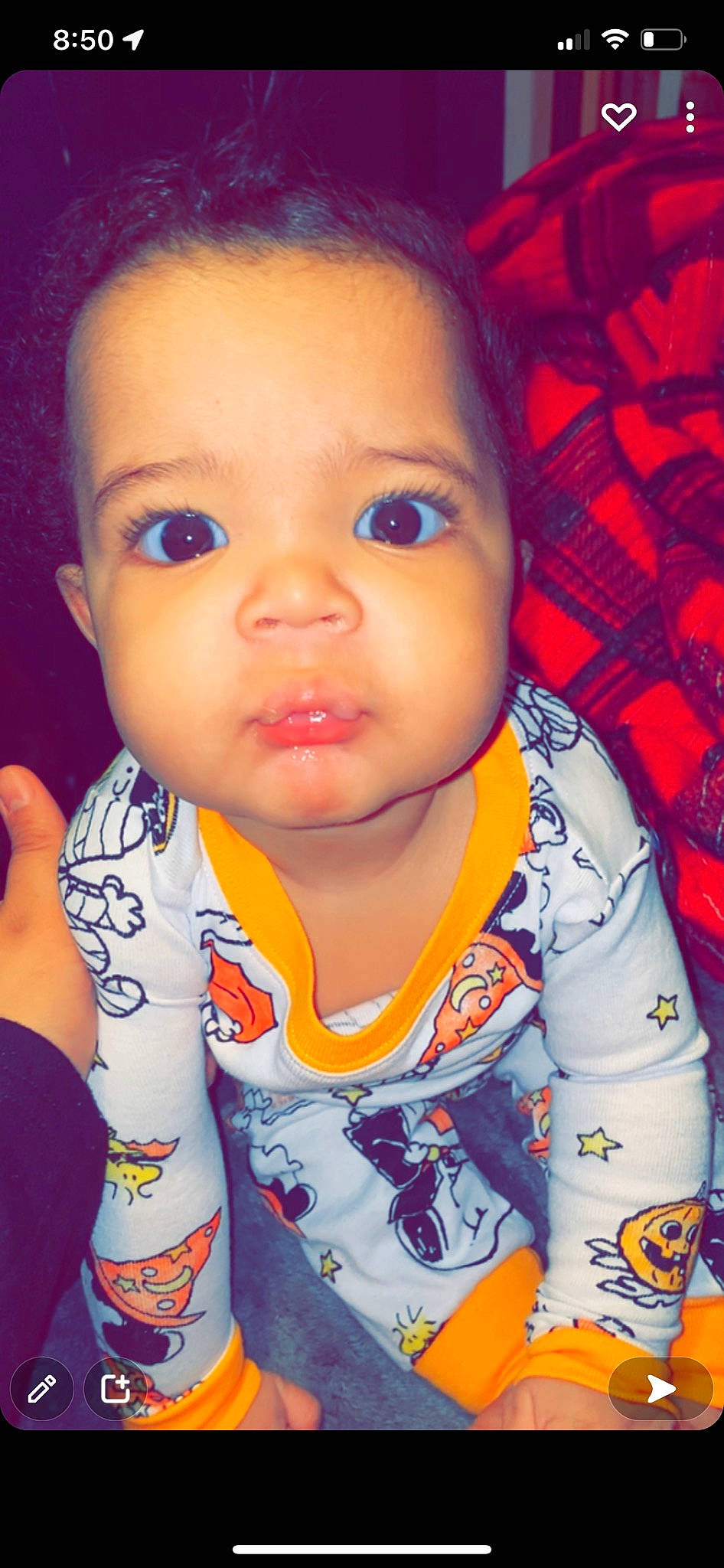 Asiah is registered to the contest to win money with this photo: baby_toddler_clothing, cheek, chin, ear, eyebrow, eyelash, finger, forehead, gesture, happy, human_body, iris, lip, mouth, neck, nose, person, skin, sleeve, standing