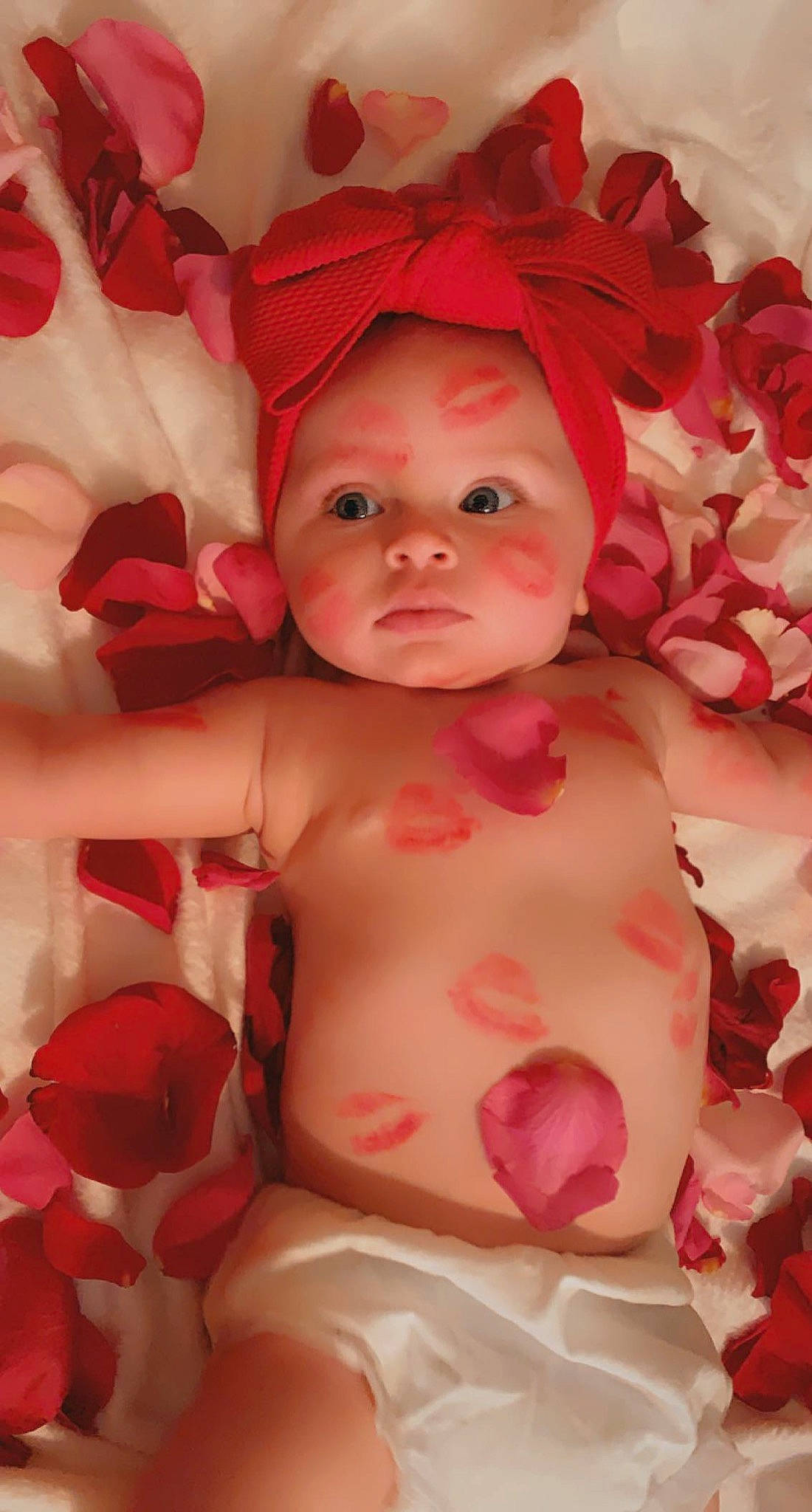 Helena joined the competition — help win amazing prizes! baby, cheek, chest, doll, eye, happy, headwear, human_body, lip, mouth, orange, peach, person, petal, pink, red, skin, stomach, teddy_bear, textile