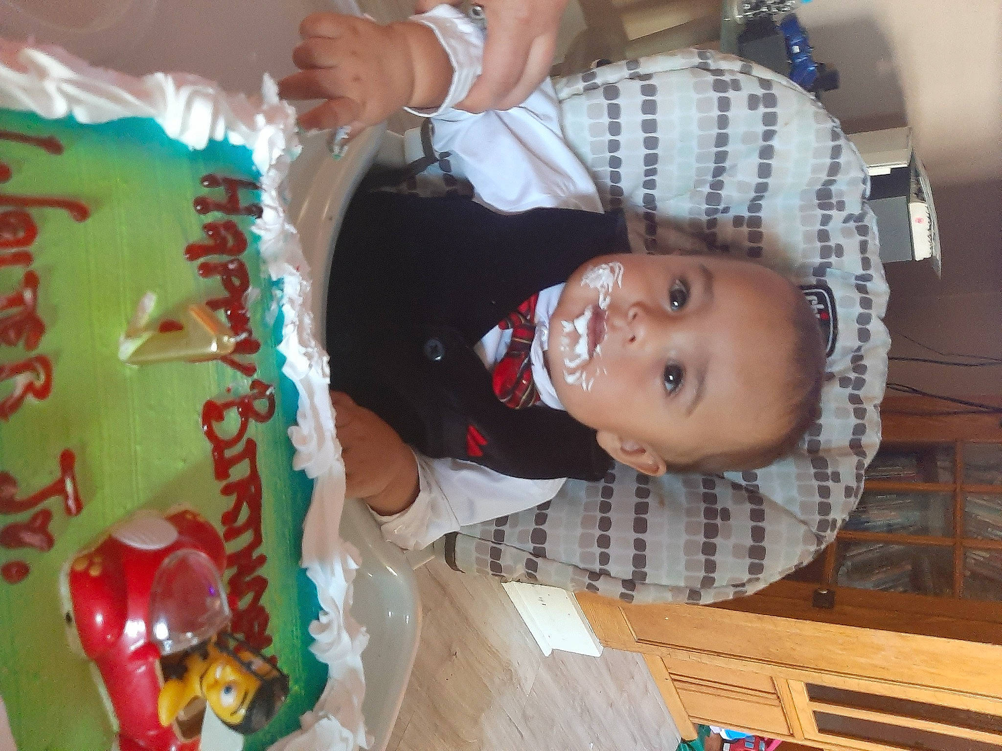 Walter joined the competition — help win amazing prizes! baby, baked_goods, birthday, birthday_cake, cake, cake_decorating, cake_decorating_supply, child, dessert, event, food, fun, handwriting, happy, icing, person, smile, sugar_cake, sweetness, toddler