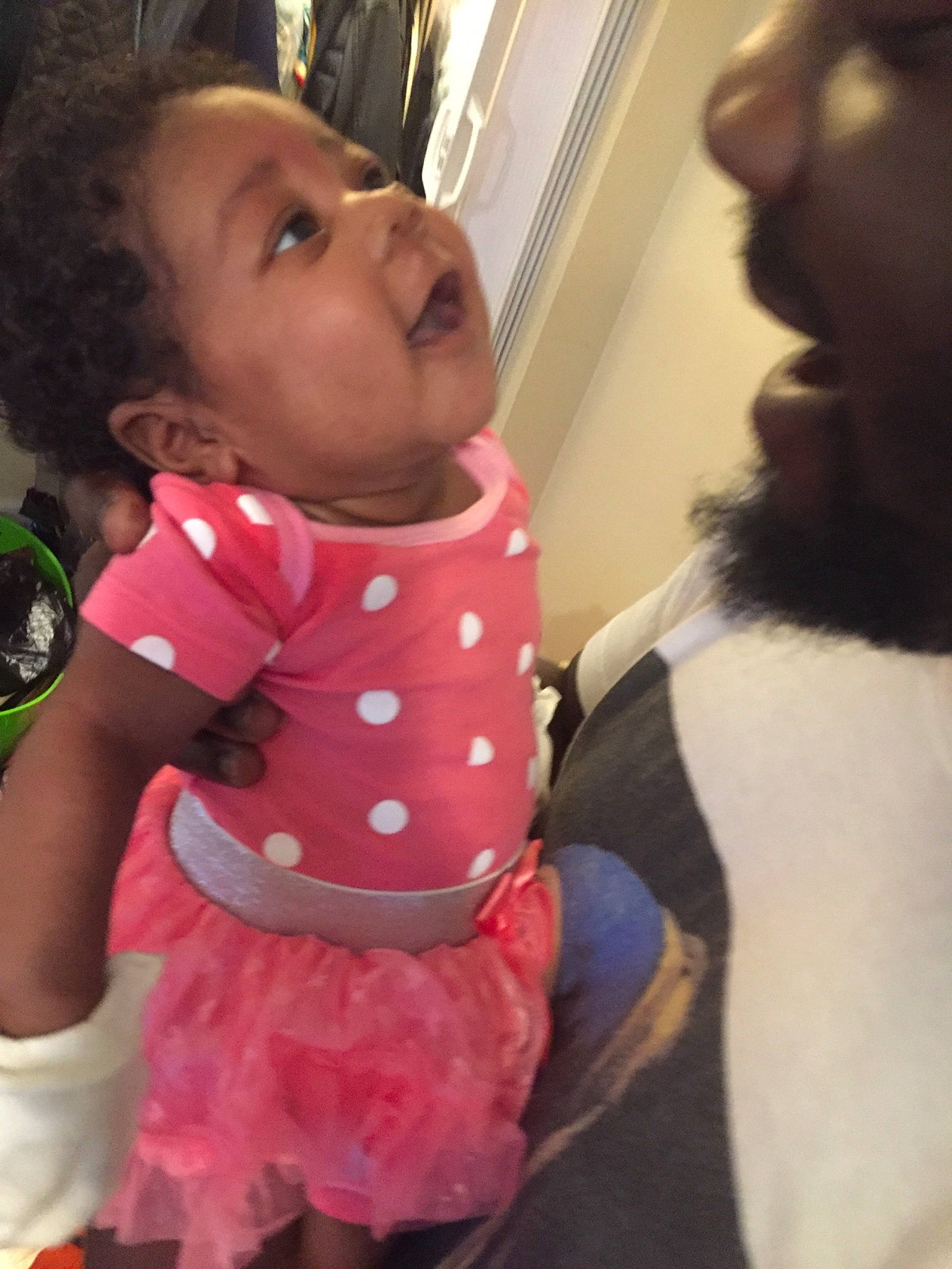 Bria joined the competition — help win amazing prizes! baby, cheek, child, daughter, dress, electronic_device, person, pink, skin, smile, toddler