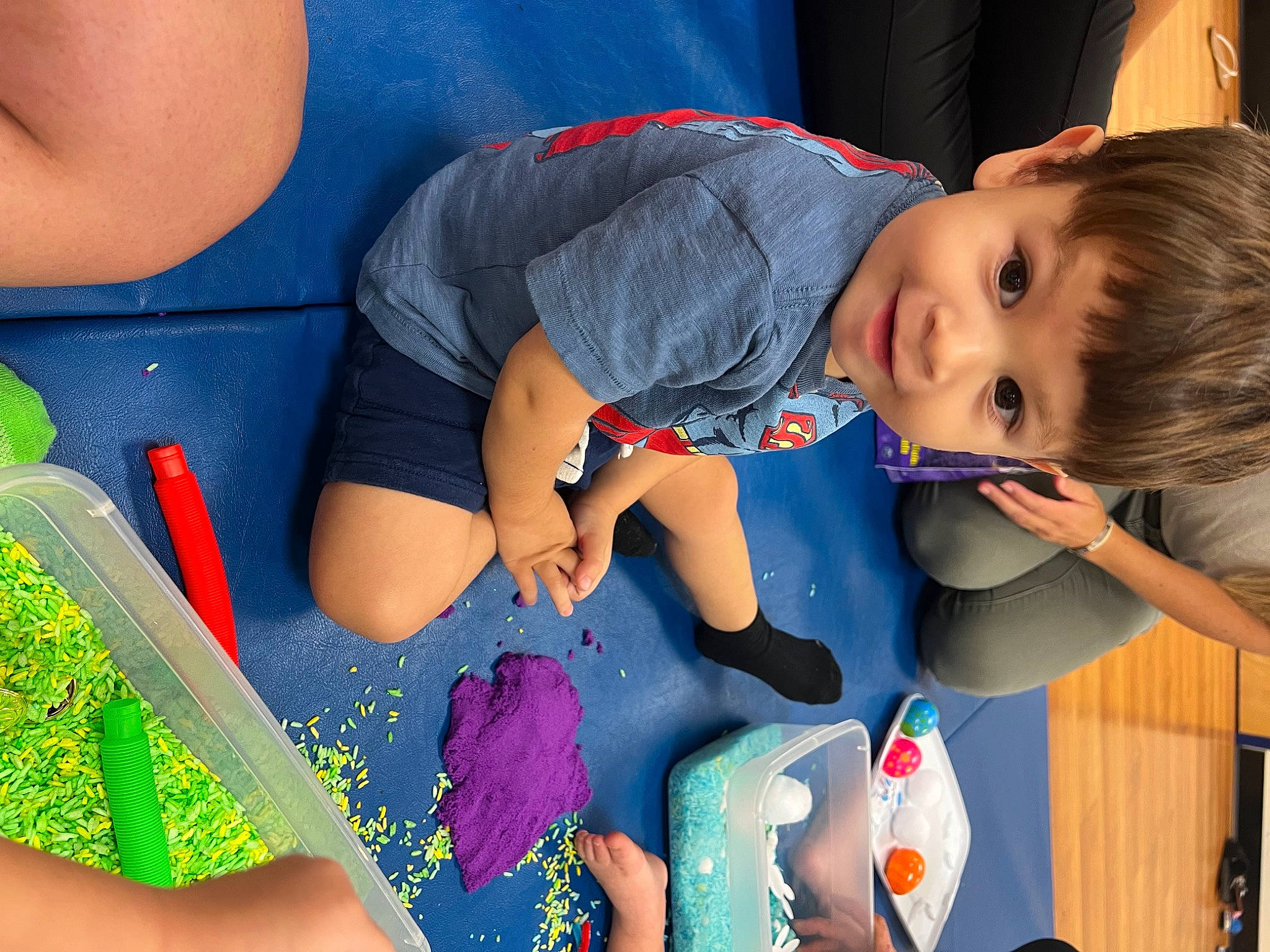 Angelo is registered to the contest to win money with this photo: baby_playing_with_toys, baby_toddler_clothing, child, electric_blue, finger, fun, hand, happy, human, leisure, mouth, nail, people, person, photograph, play, red, snapshot, textile, toddler