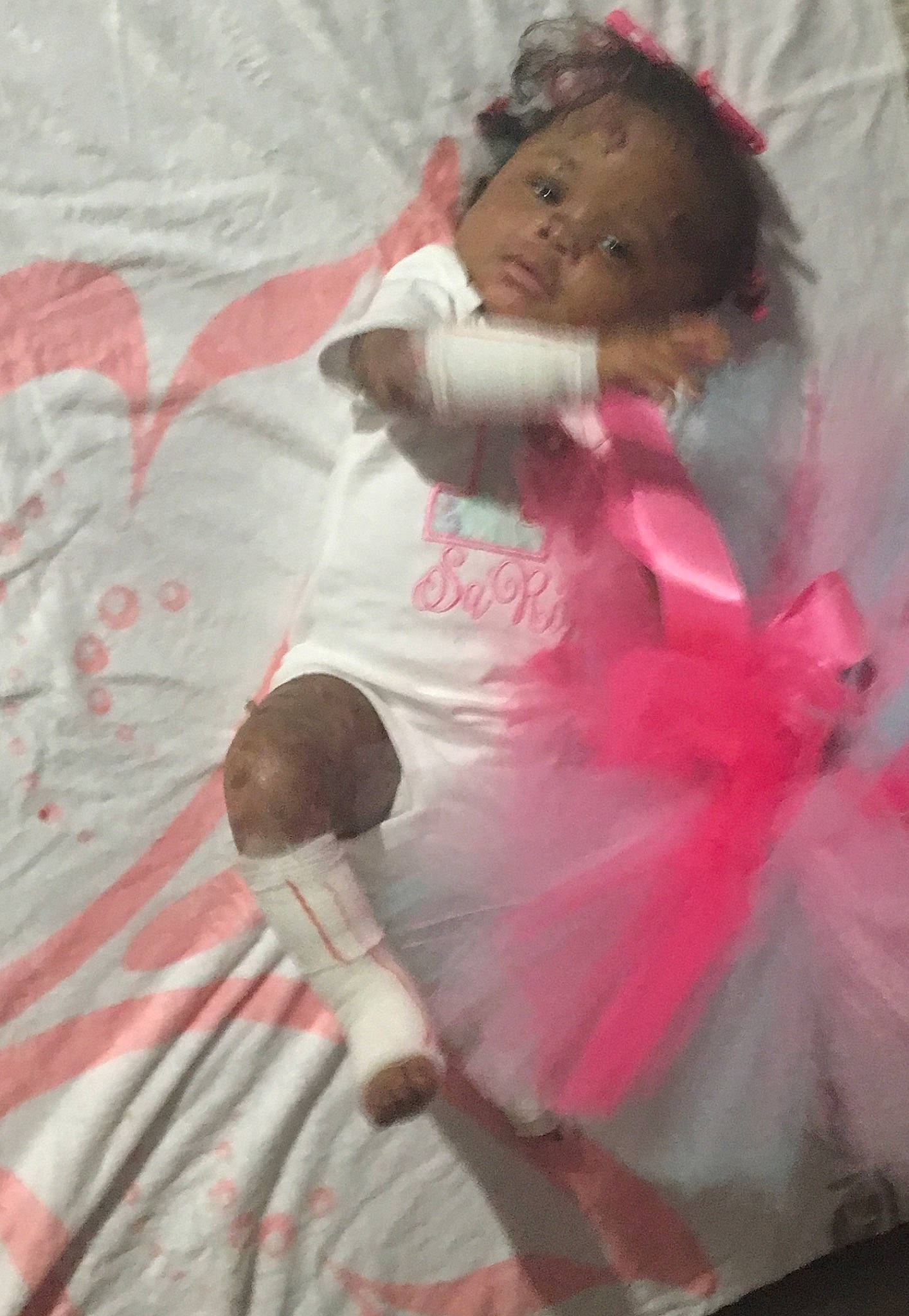 Sariyah joined the competition — help win amazing prizes! baby, child, costume, person, pink, toddler