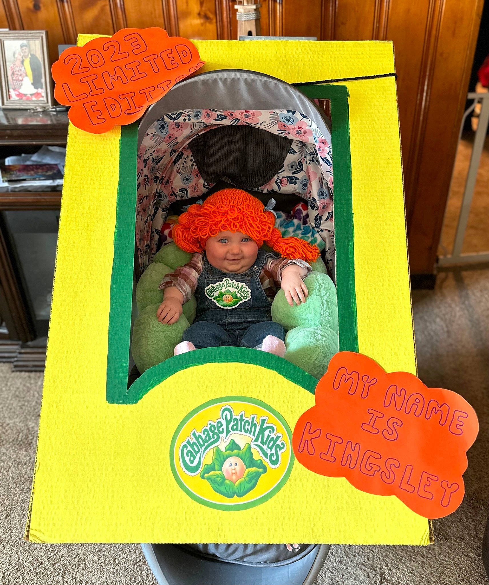 Kingsley is registered to the contest to win money with this photo: art, baby, baby_products, baby_toddler_clothing, baby_toys, child, fiction, fictional_character, fun, hat, headwear, joy, linens, pattern, person, play, room, toddler, visual_arts