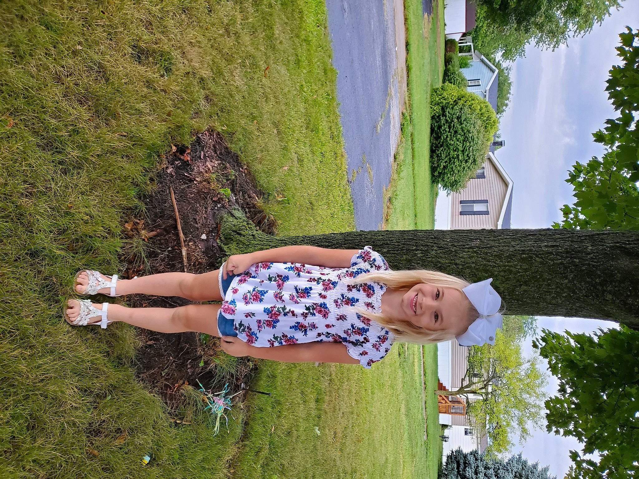 Adalynn joined the competition — help win amazing prizes! day_dress, field, garden, grass, grass_family, green, joy, lawn, meadow, park, people_in_nature, person, sandal, spring, summer, sunlight