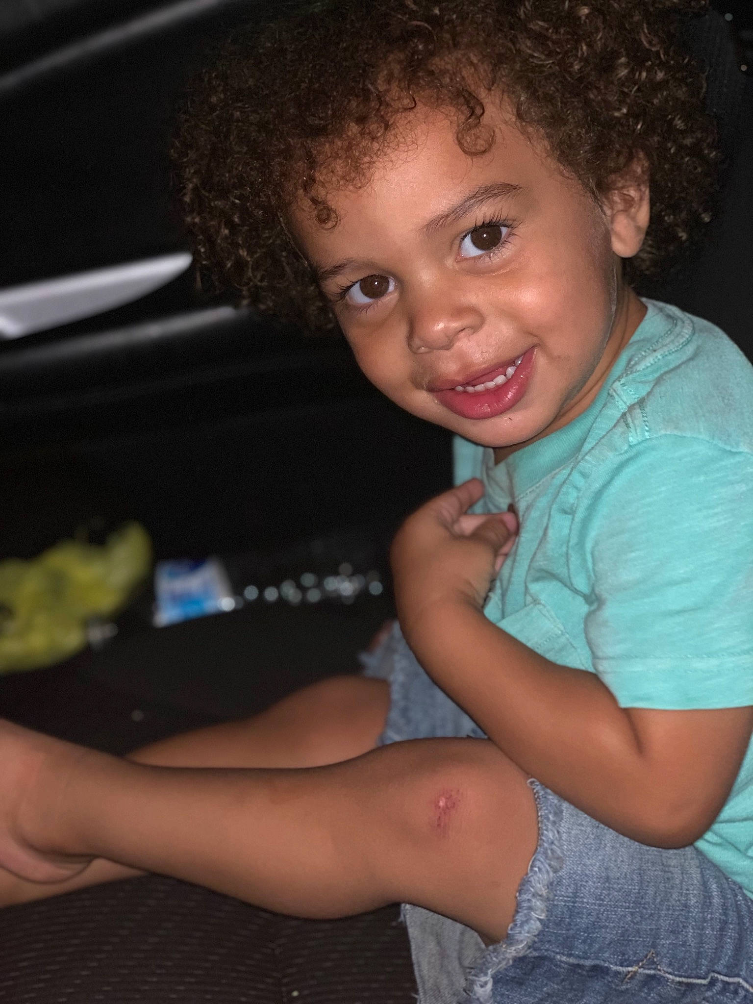 Kayden joined the competition — help win amazing prizes! arm, black_hair, cheek, child, child_model, chin, eye, face, fun, hair, hairstyle, hand, joy, lip, nose, person, sitting, skin, smile, toddler