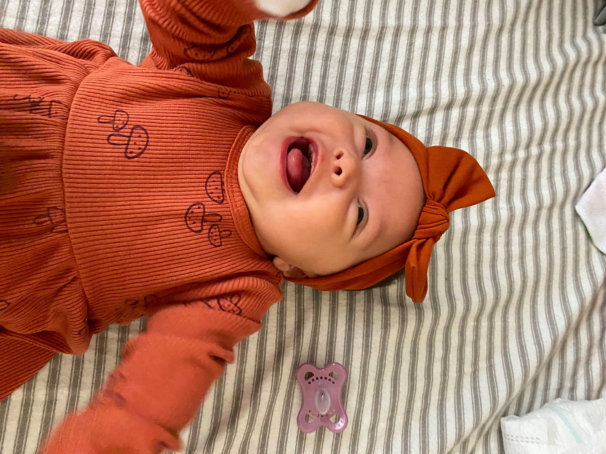 Soleen joined the competition — help win amazing prizes! arm, baby, baby_toddler_clothing, cheek, child, comfort, fun, happy, hat, headwear, human_body, mouth, nose, orange, person, pink, skin, sleeve, smile, toddler