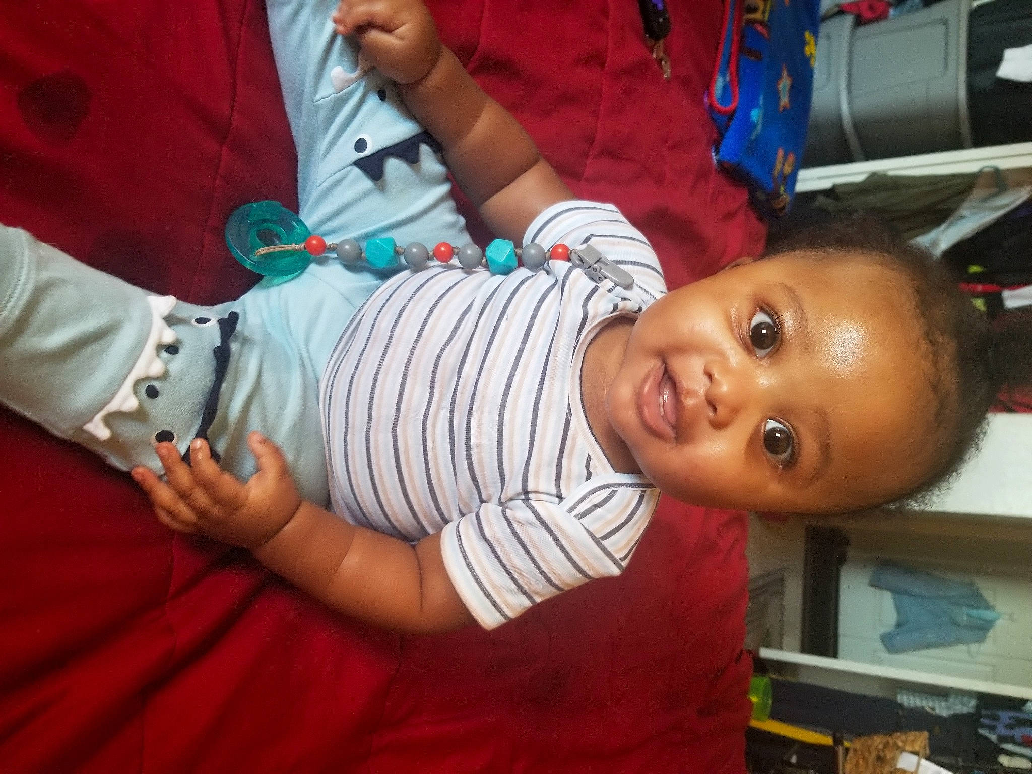 Marcel joined the competition — help win amazing prizes! abdomen, arm, baby, cheek, child, elbow, finger, fun, gesture, happy, leisure, mouth, nose, person, room, sitting, skin, smile, t_shirt, toddler