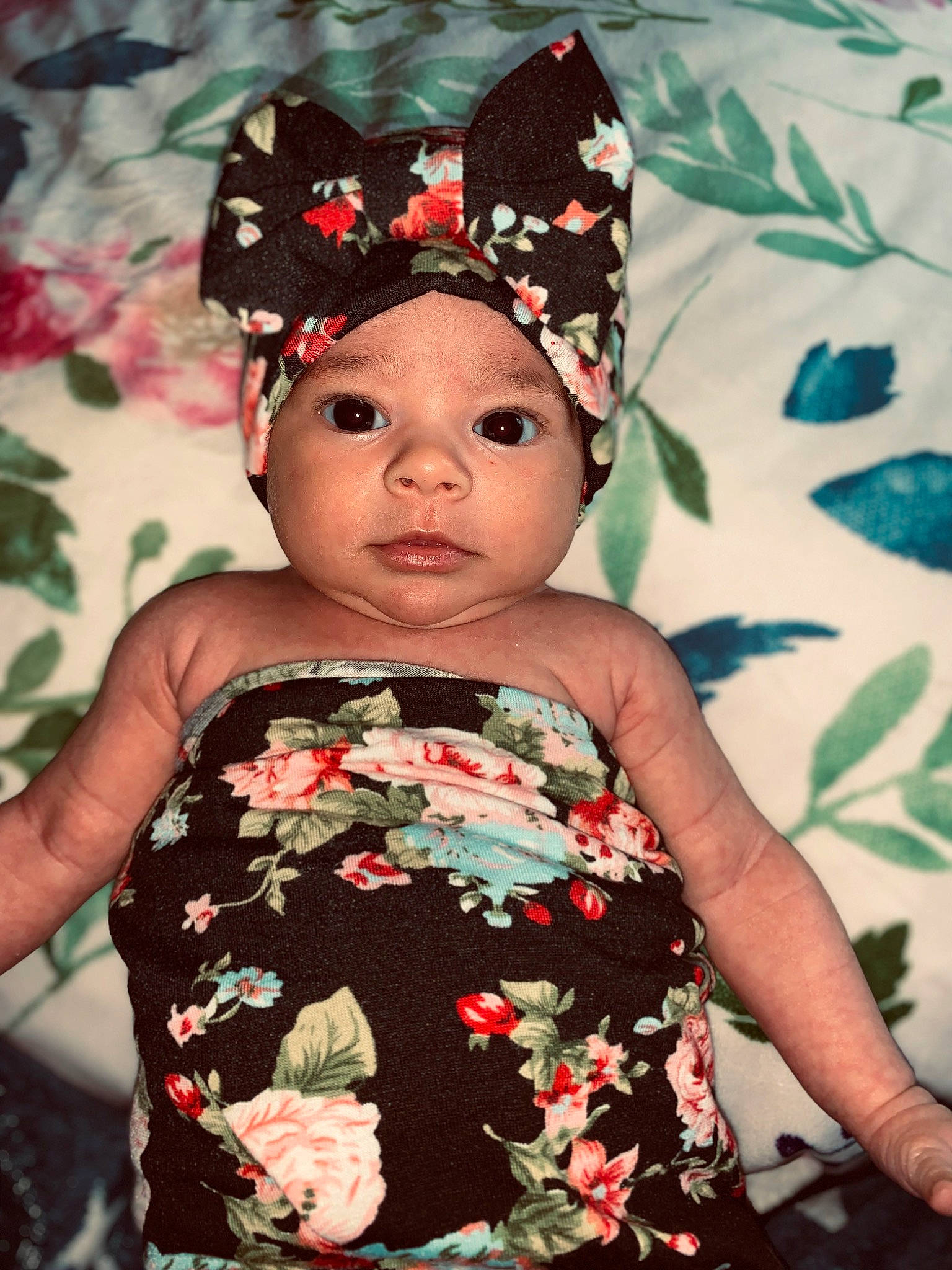 Penelope Rose joined the competition — help win amazing prizes! baby_toddler_clothing, cap, cheek, chin, costume_hat, day_dress, eye, eyelash, face, head, headpiece, headwear, human_body, lip, neck, pattern, person, pink, plant, skin