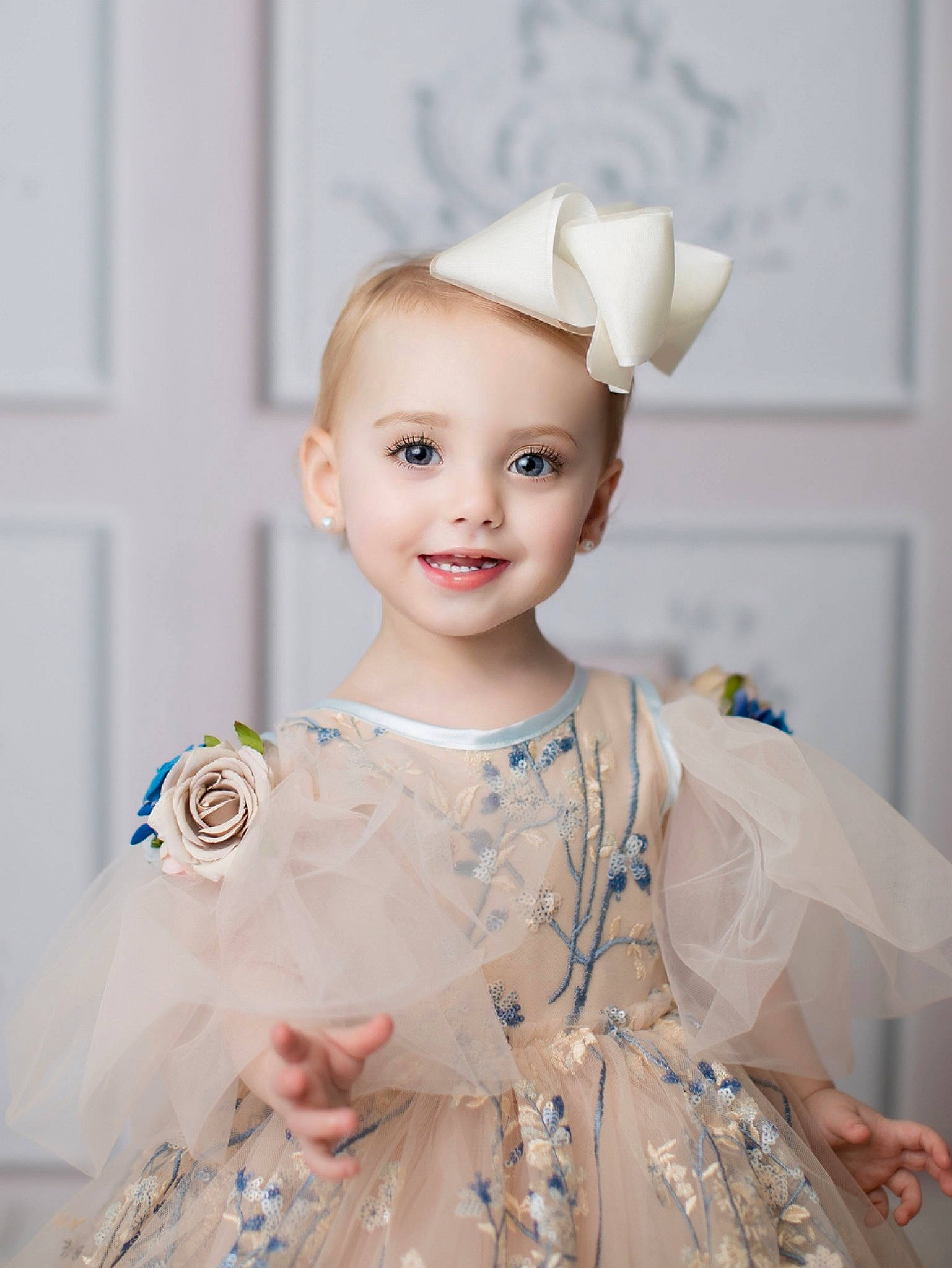 Riverlee joined the competition — help win amazing prizes! azure, baby_toddler_clothing, day_dress, dress, embellishment, face, facial_expression, fashion_design, flash_photography, happy, headgear, headpiece, jewellery, joy, necklace, person, pink, skin, sleeve, smile