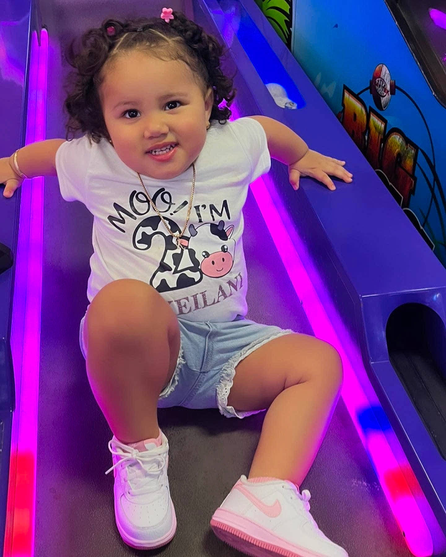 Keilani joined the competition — help win amazing prizes! baby_toddler_clothing, beauty, child, cool, electric_blue, fun, happy, human_leg, joy, leg, leisure, magenta, person, photograph, pink, product, purple, smile, snapshot, thigh