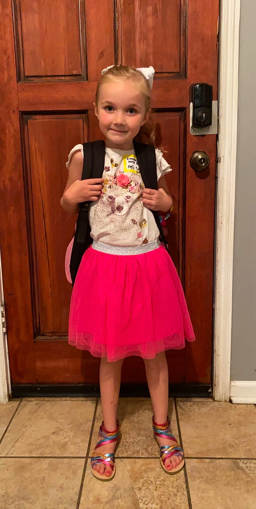 Emmalee Lynn is registered to the contest to win money with this photo: child, child_model, clothing, costume, dress, footwear, joy, leg, magenta, person, pink, shoe, toddler