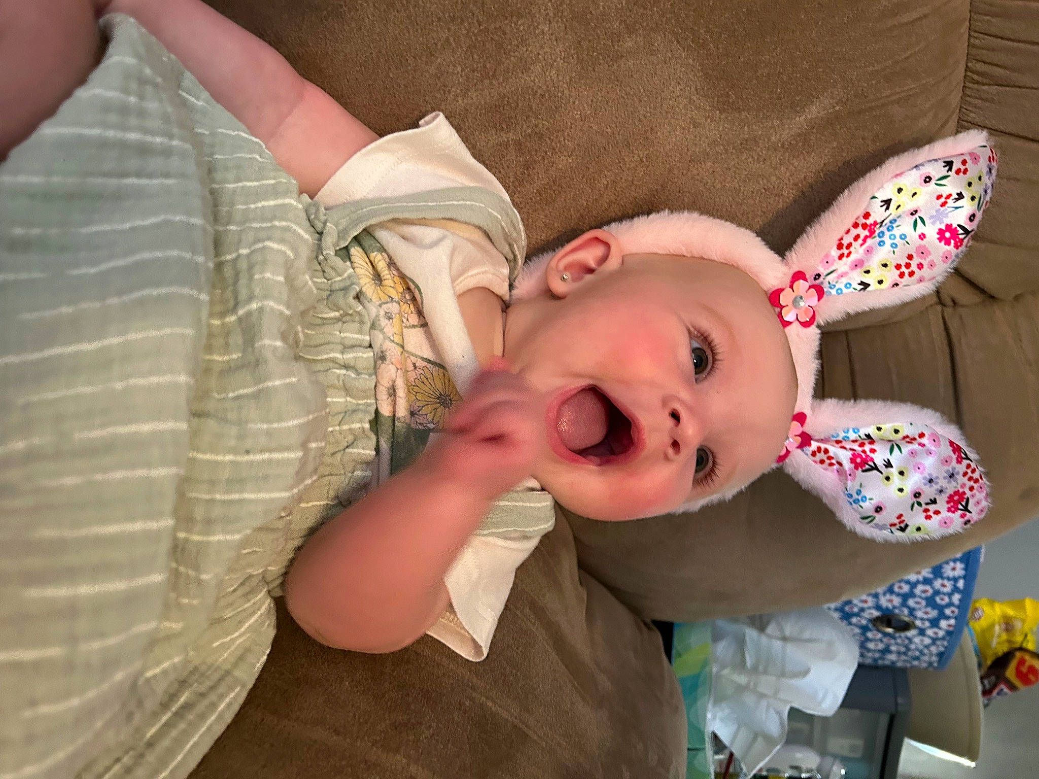 Christina is registered to the contest to win money with this photo: baby, baby_products, baby_toddler_clothing, child, comfort, doll, ear, elbow, eyelash, finger, fun, gesture, happy, nail, person, skin, sleeve, stuffed_toy, toddler, toy