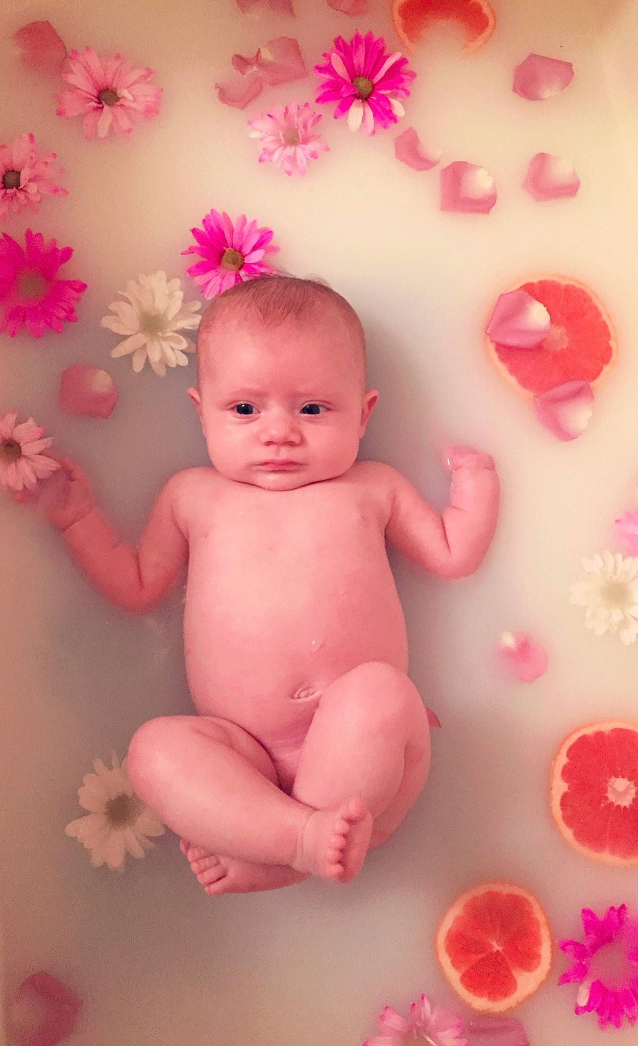 Lyla Grace joined the competition — help win amazing prizes! baby, cheek, child, face, head, person, petal, photograph, photography, pink, plant, skin, stomach, toddler