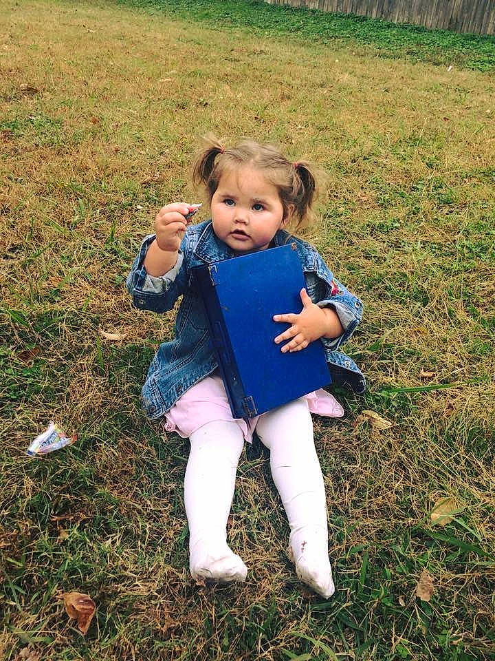 Averie joined the competition — help win amazing prizes! child, fun, girl, grass, infant, lawn, person, plant, play, product, recreation, smile, toddler, tree