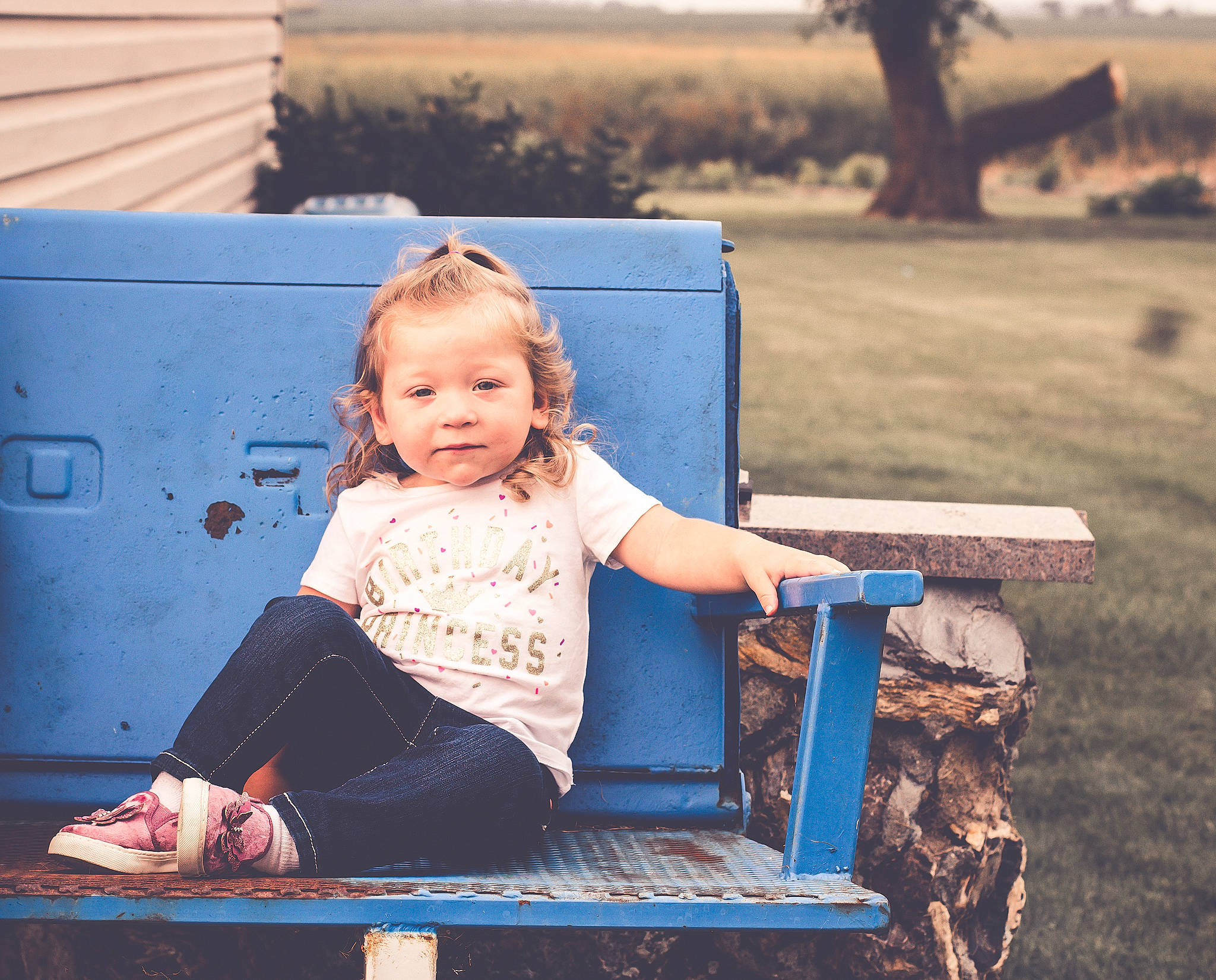 Brinlee is registered to the contest to win money with this photo: blue, child, fun, girl, happiness, infant, person, photograph, photography, play, portrait_photography, sitting, smile, toddler, vacation