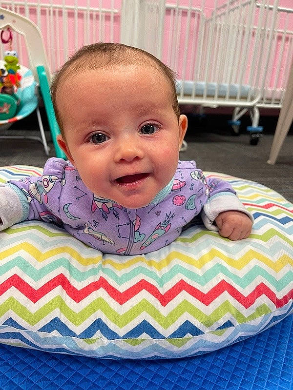 Kaomi joined the competition — help win amazing prizes! baby, baby_toddler_clothing, cheek, chin, eye, facial_expression, hairstyle, happy, human, iris, joy, mouth, nose, organ, person, pink, skin, smile, textile, toddler