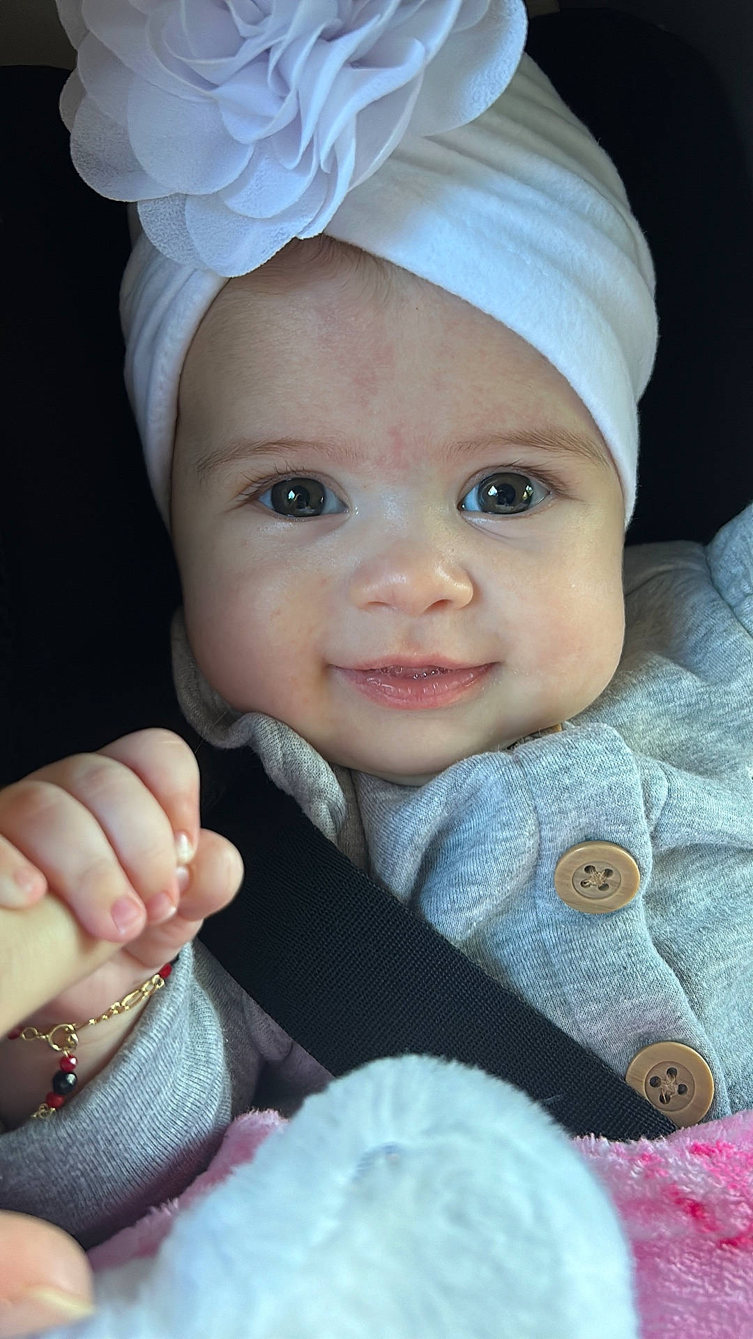 Isabella joined the competition — help win amazing prizes! accessories, baby, bodypart, bonnet, cap, clothing, face, finger, flower, hand, hat, head, jewelry, newborn, person, photography, plant, portrait, ring, rose